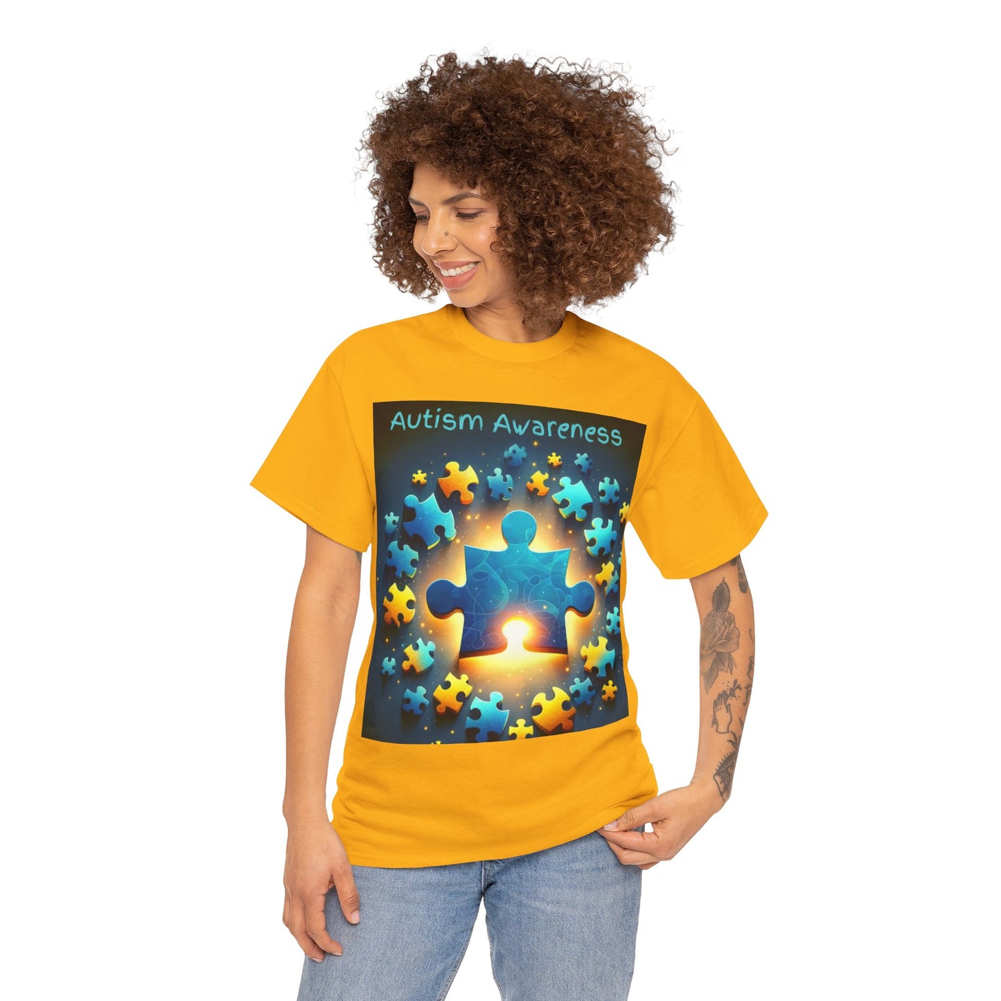 Autism Glow Unisex Heavy Cotton Tee