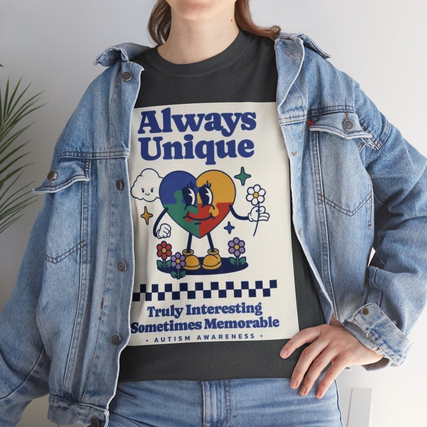 Always Unique Autism Awareness Unisex Heavy Cotton Tee