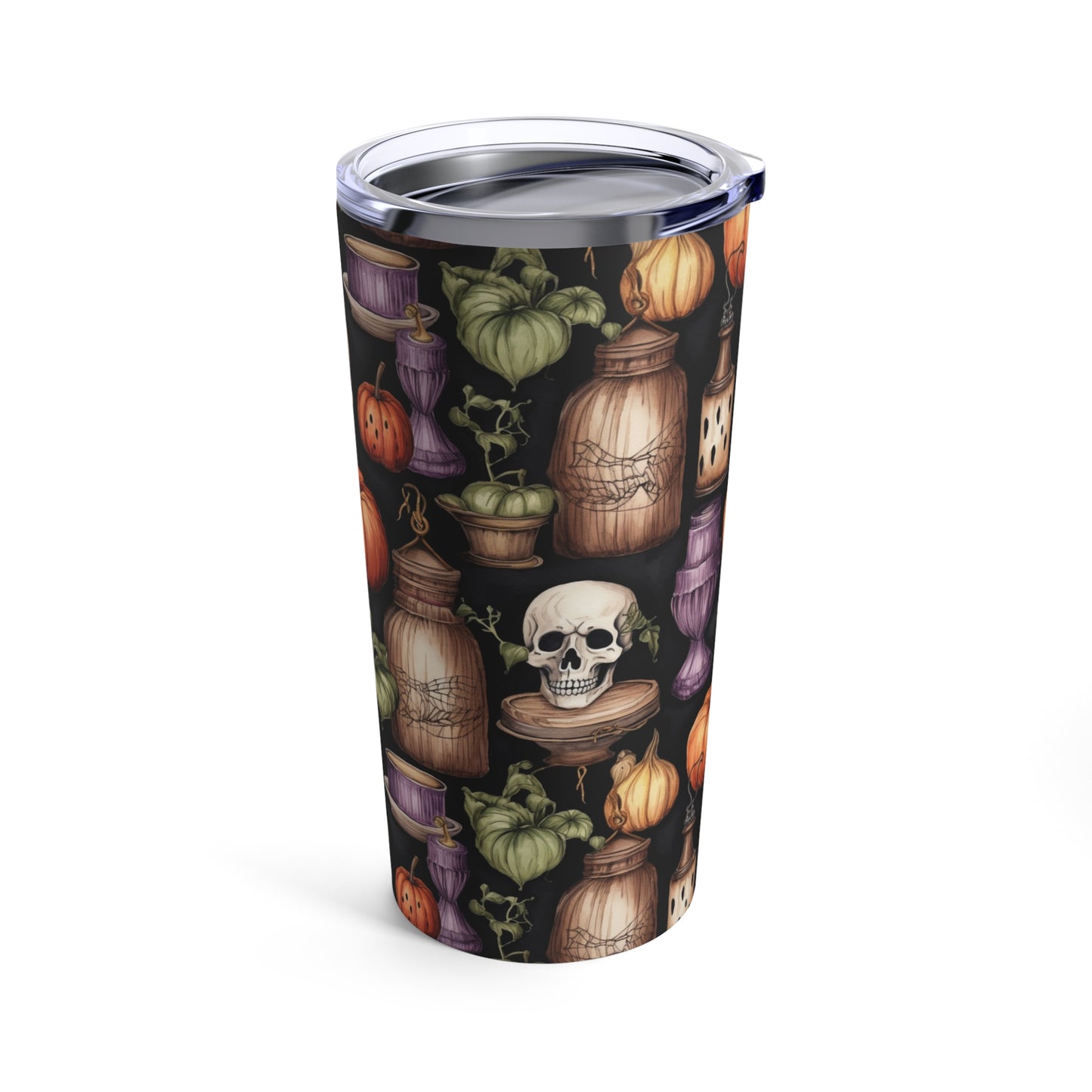 Halloween Pumpkin and Skeletons Tumbler 20oz