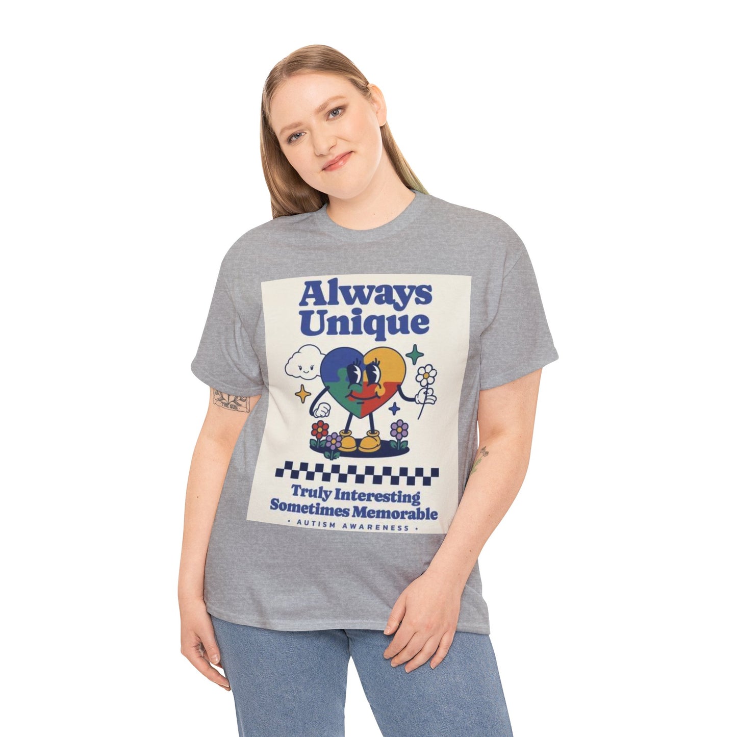 Always Unique Autism Awareness Unisex Heavy Cotton Tee