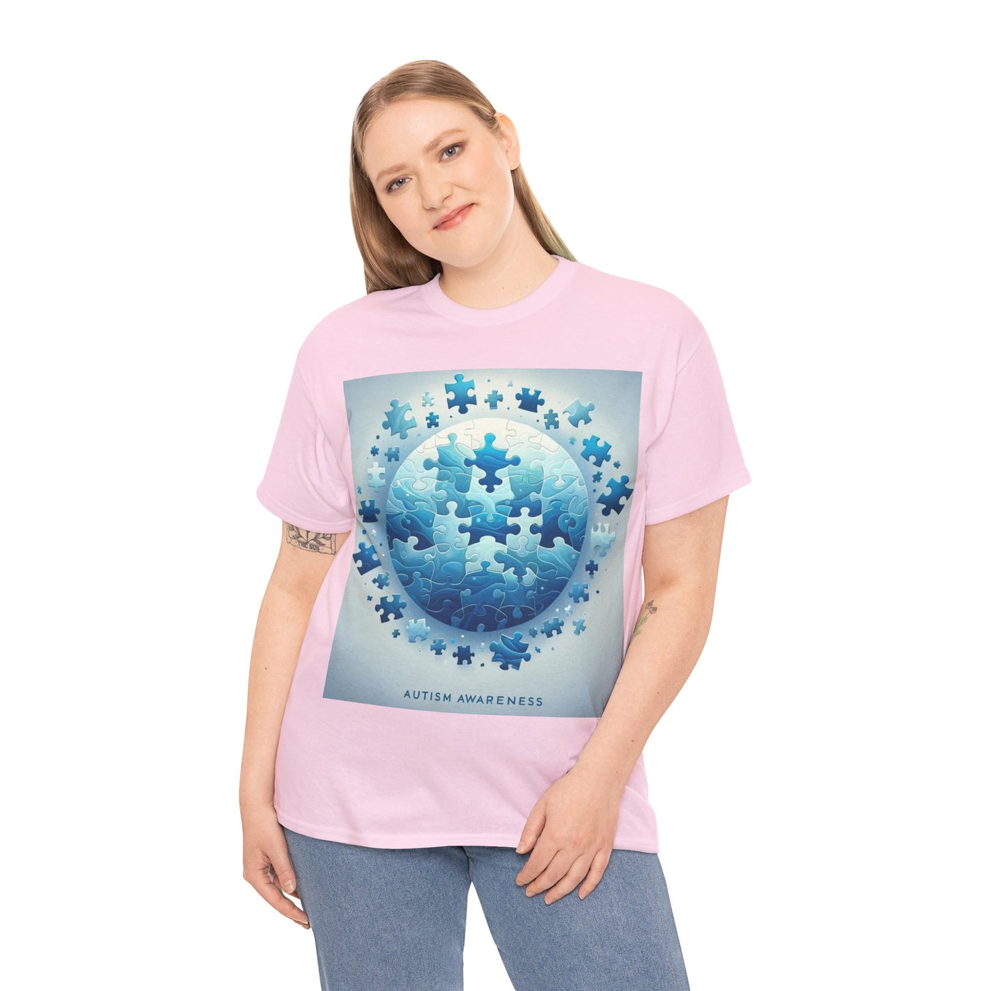 Autism Globe Unisex Heavy Cotton Tee