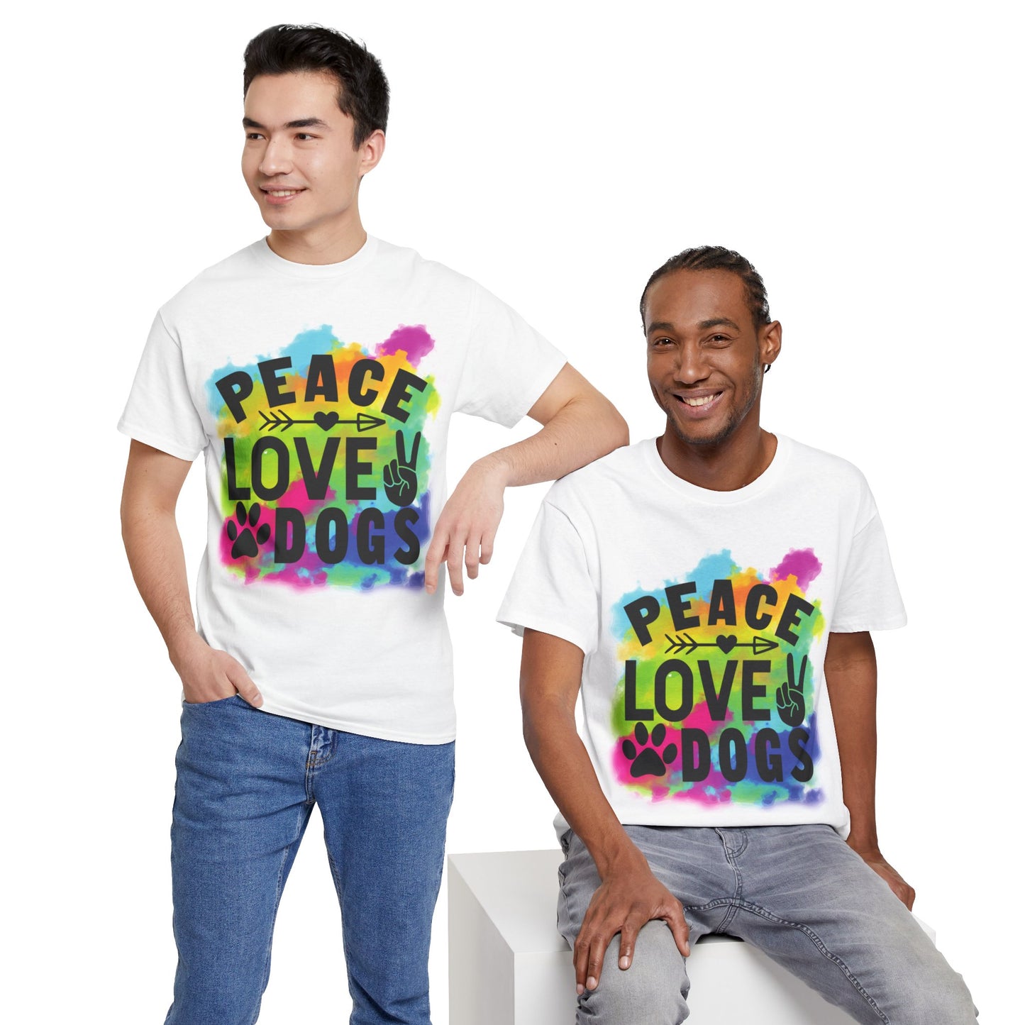 Peace Love Dogs Unisex Heavy Cotton Tee