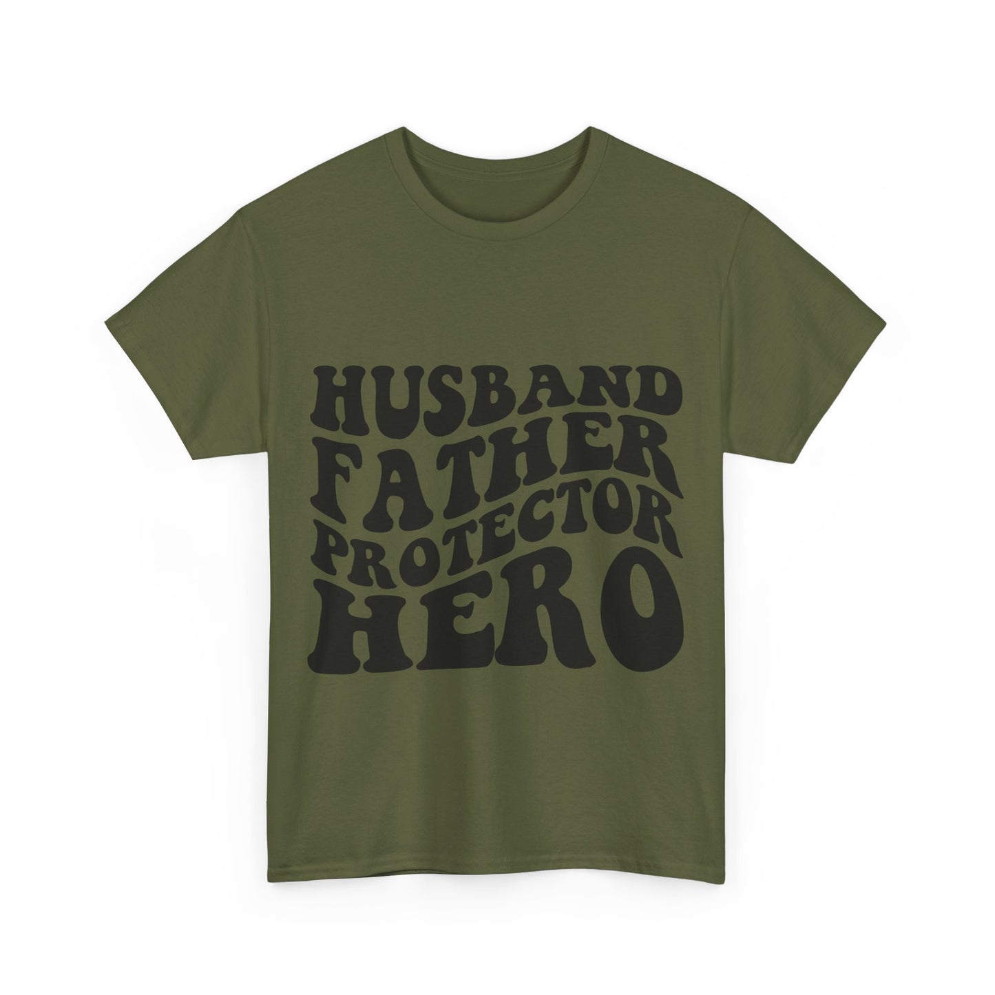 Husband Father Protector Hero Unisex Heavy Cotton Tee