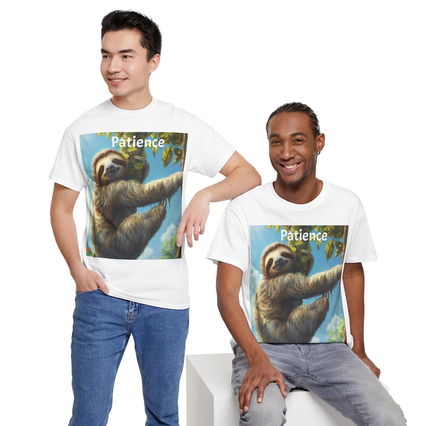 Sloth Patience Unisex Heavy Cotton Tee