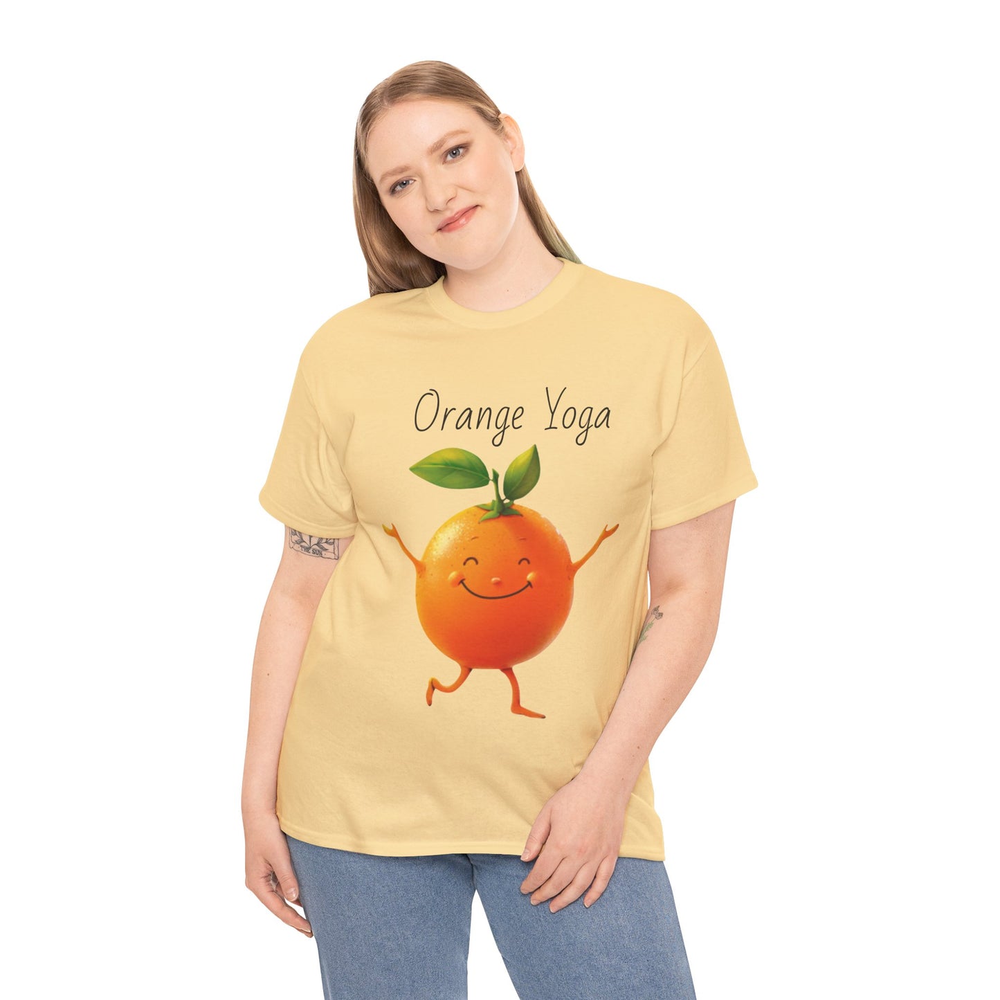 Orange Yoga Unisex Heavy Cotton Tee