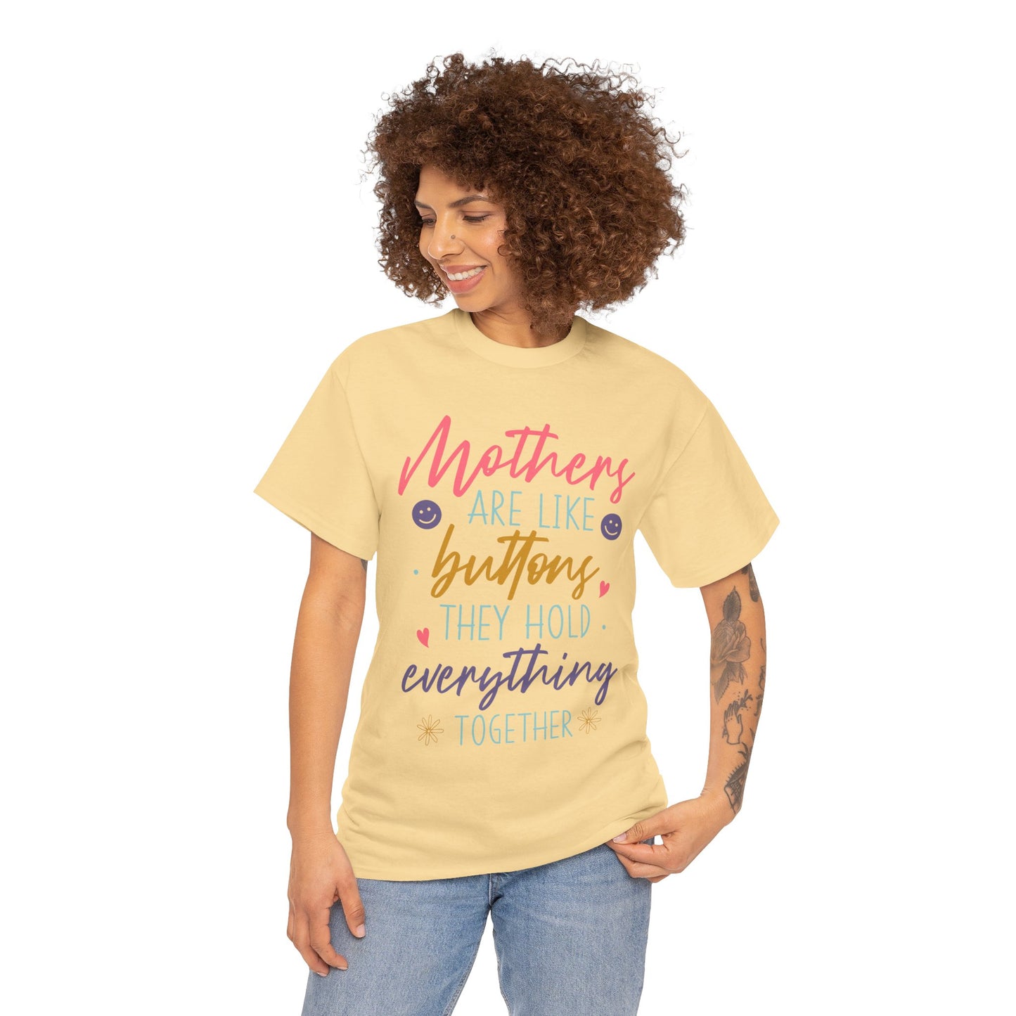 Mothers Are Like Buttons Unisex Heavy Cotton Tee