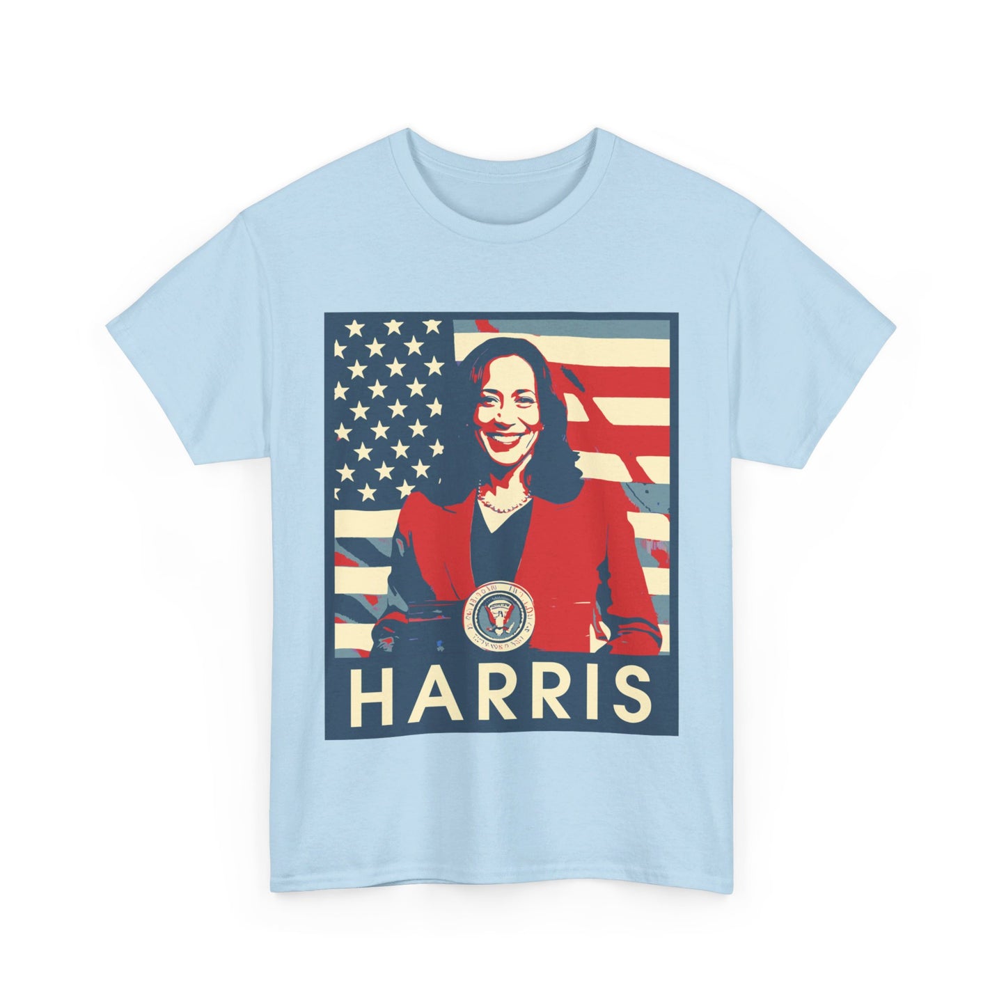 Kamala Harris American Flag Unisex Heavy Cotton Tee