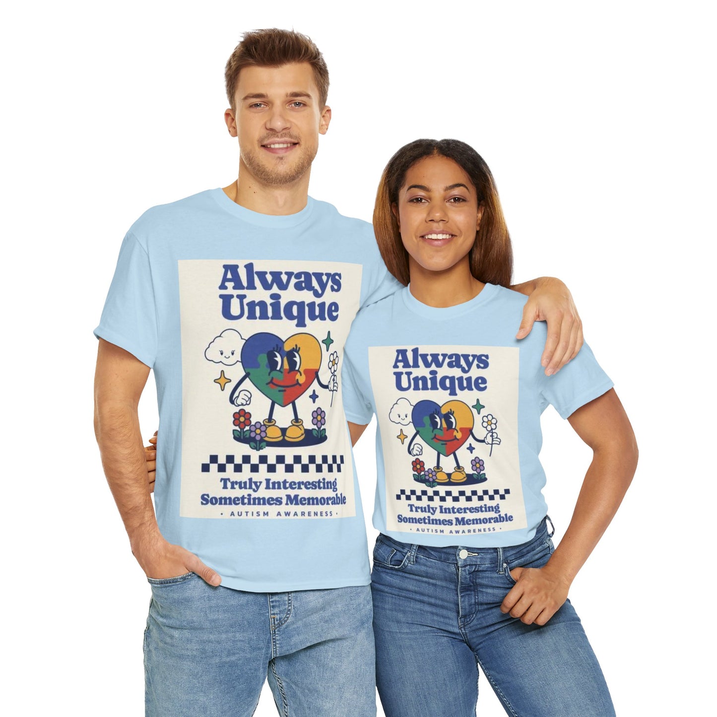 Always Unique Autism Awareness Unisex Heavy Cotton Tee