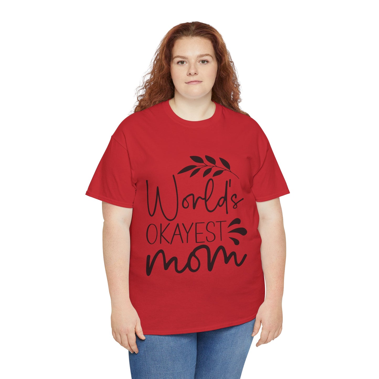 World's Okayest Mom Unisex Heavy Cotton Tee