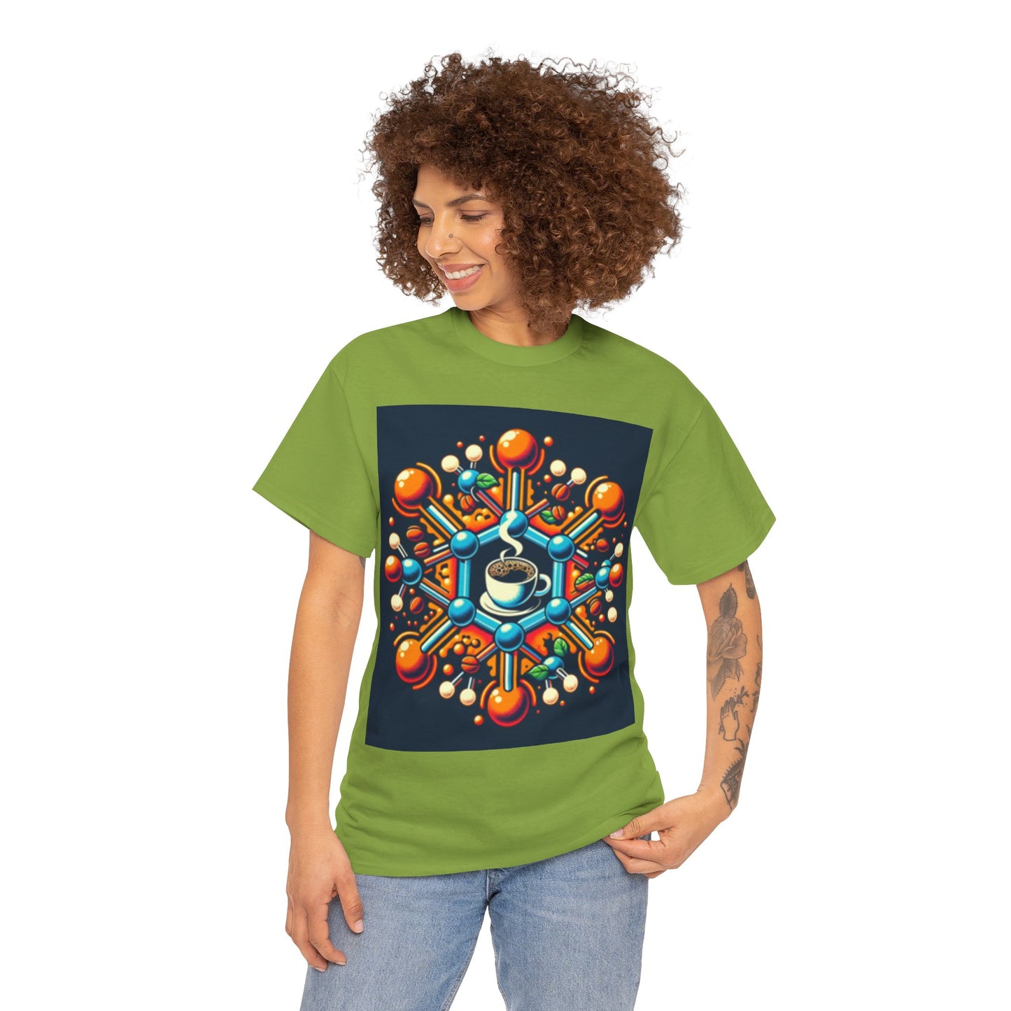 Color Bomb Coffee Cup Unisex Heavy Cotton Tee