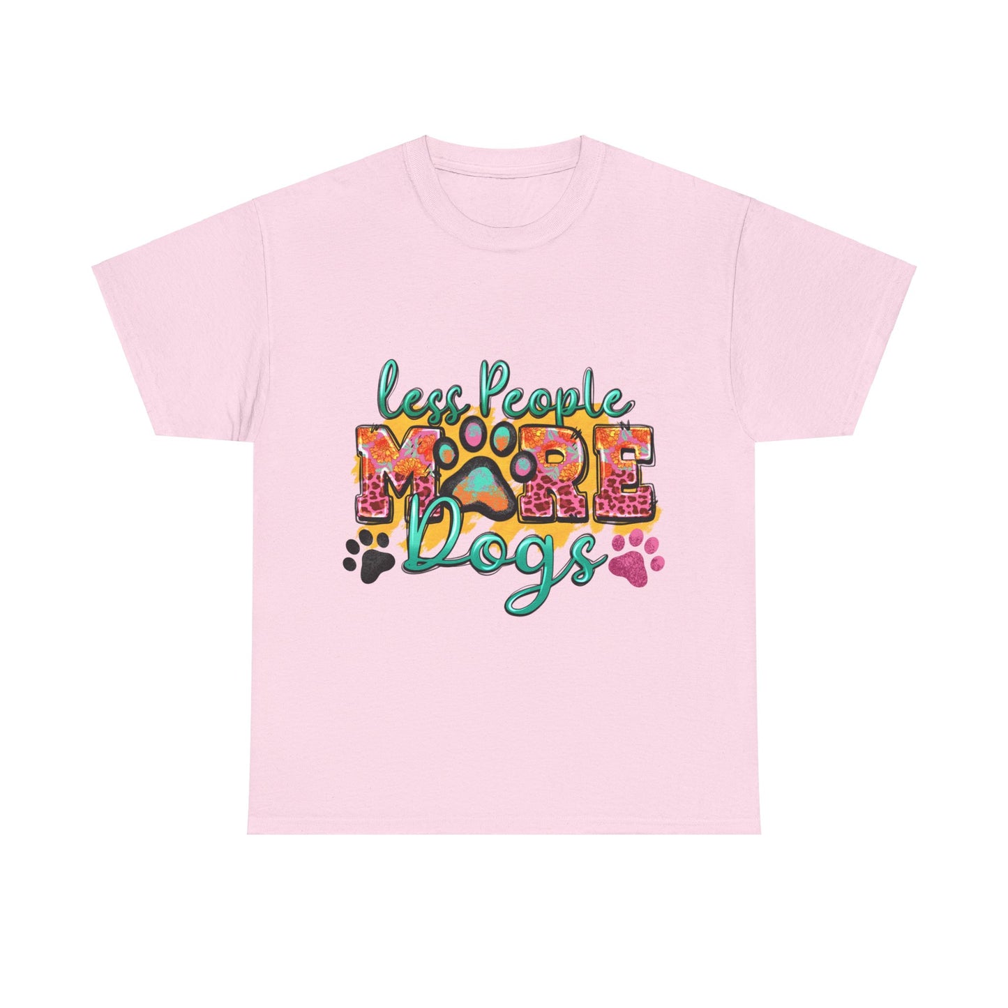 Less People More Dogs Unisex Heavy Cotton Tee