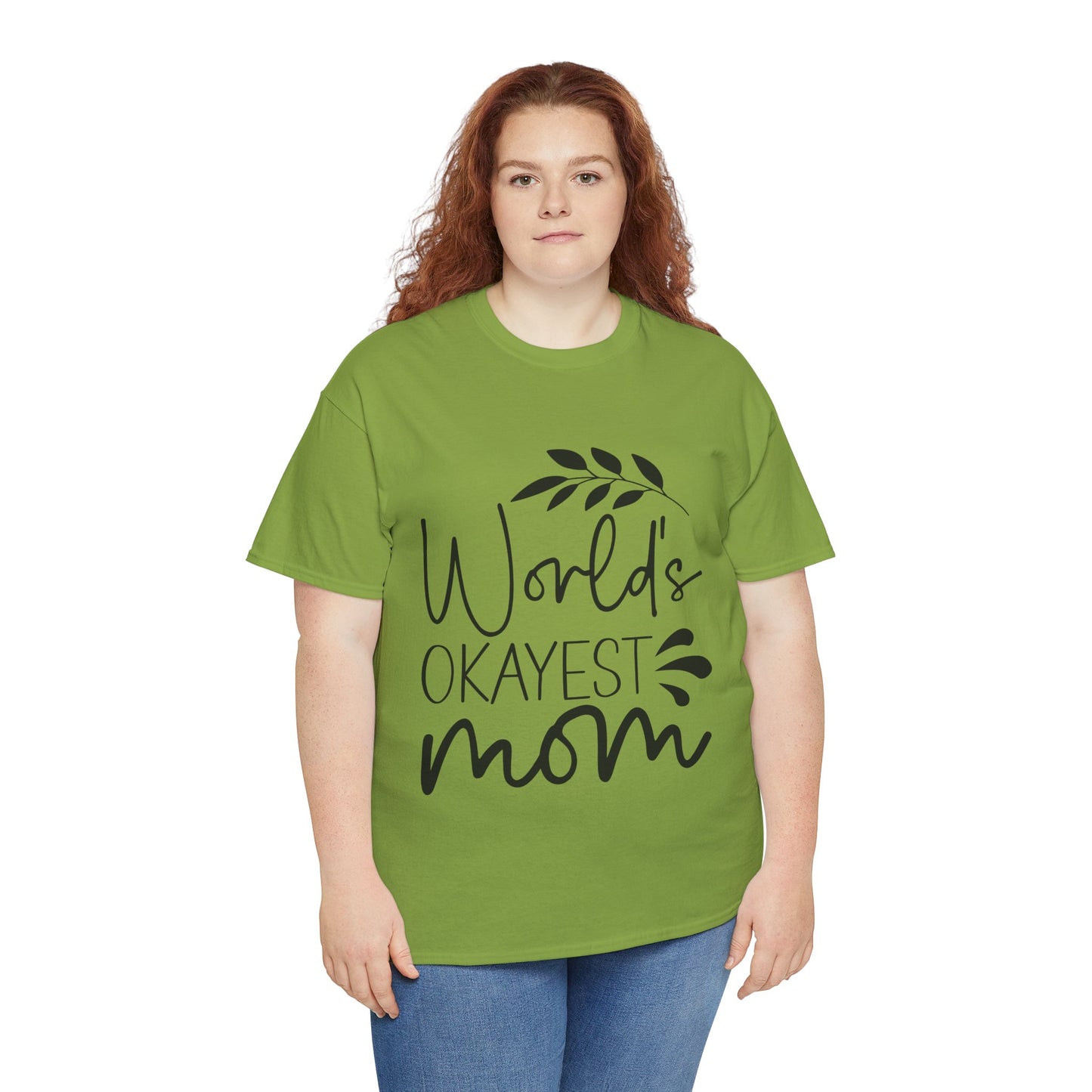 World's Okayest Mom Unisex Heavy Cotton Tee