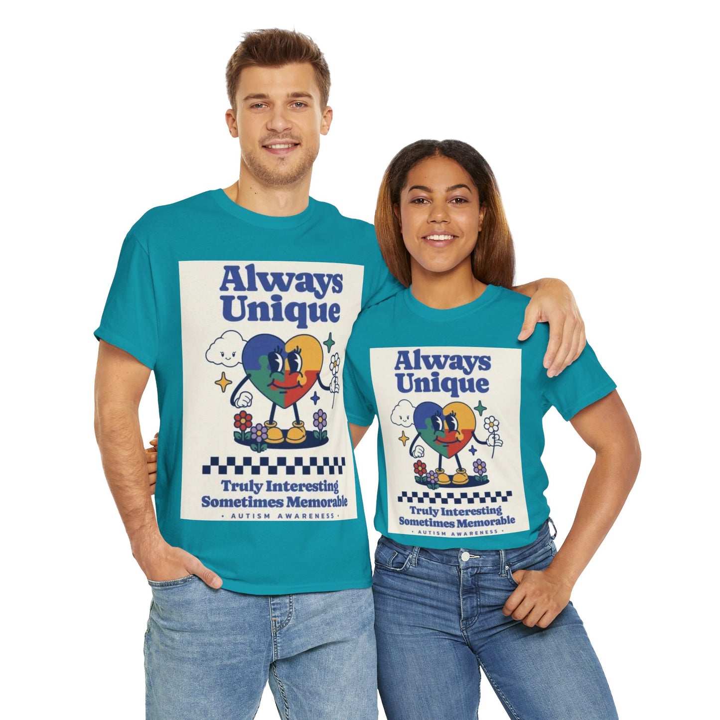 Always Unique Autism Awareness Unisex Heavy Cotton Tee