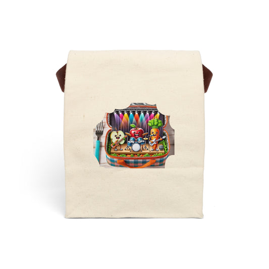 Rock Band Canvas Lunch Bag With Strap