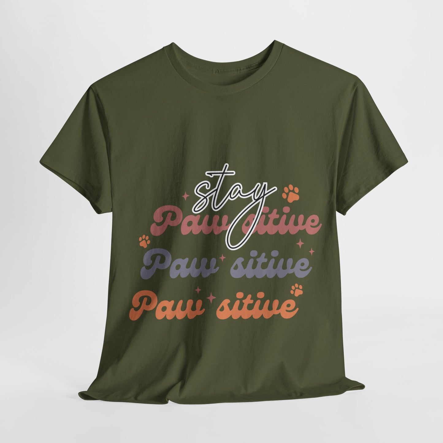 Stay Paw Sitive Unisex Heavy Cotton Tee