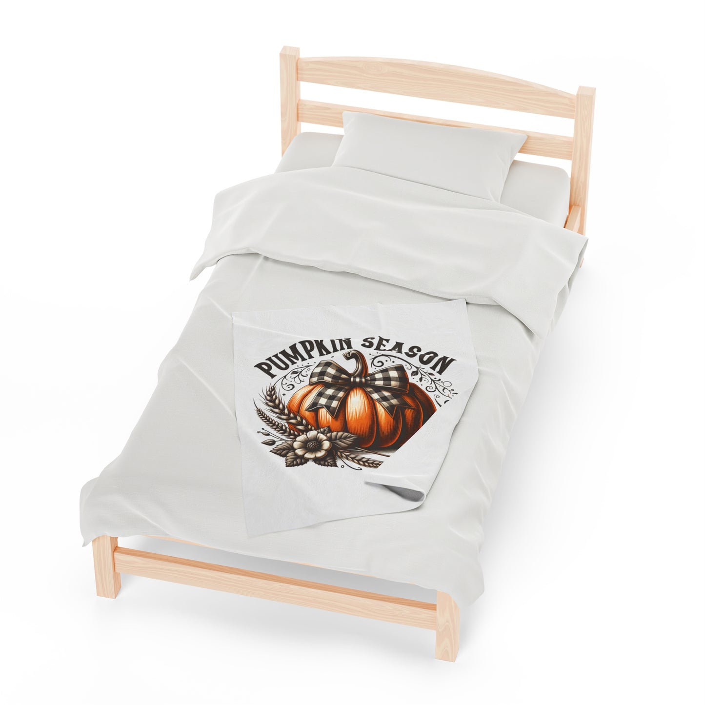 Pumpkin Season Velveteen Plush Blanket