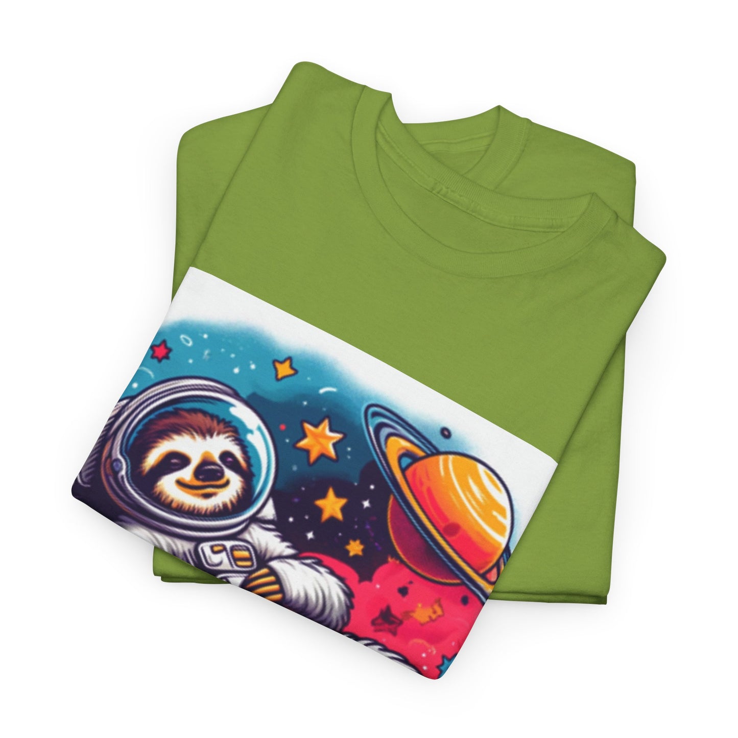 Sloth In Space Unisex Heavy Cotton Tee