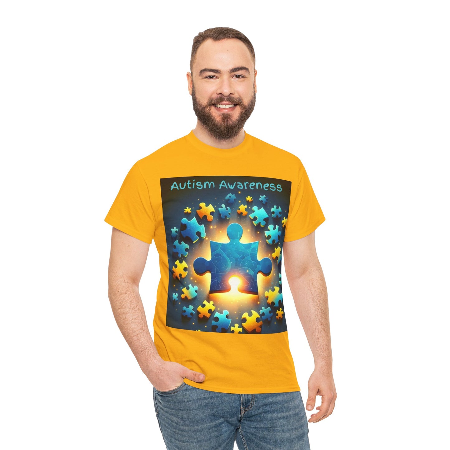 Autism Glow Unisex Heavy Cotton Tee