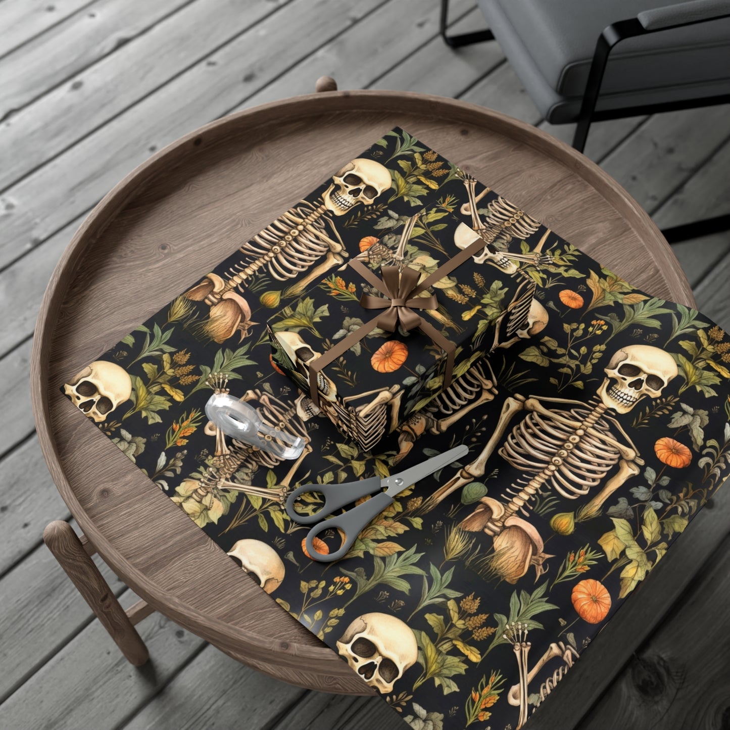 Skeltons in Grass Gift Wrap Papers