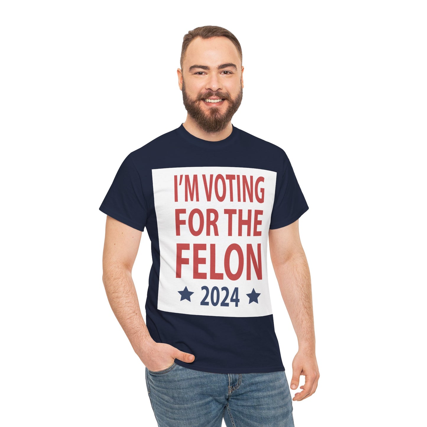 Voting For A Felon Unisex Heavy Cotton Tee