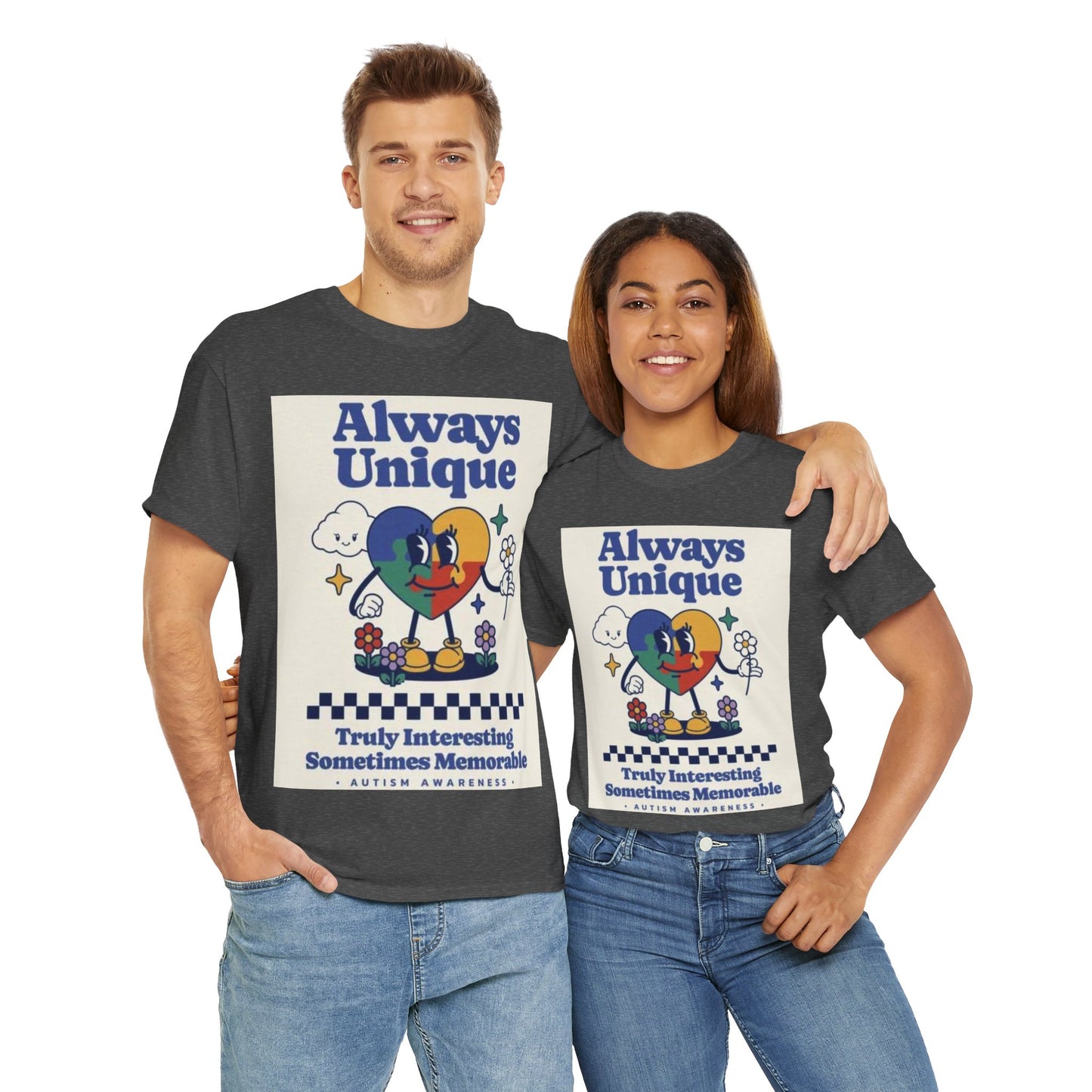 Always Unique Autism Awareness Unisex Heavy Cotton Tee