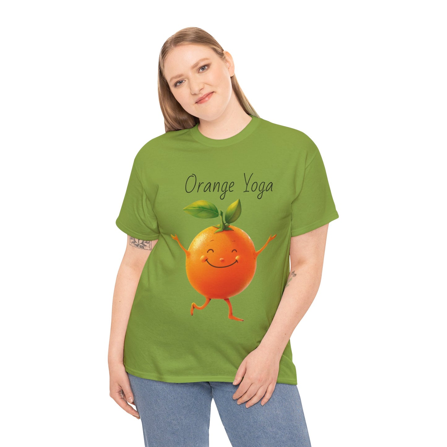 Orange Yoga Unisex Heavy Cotton Tee