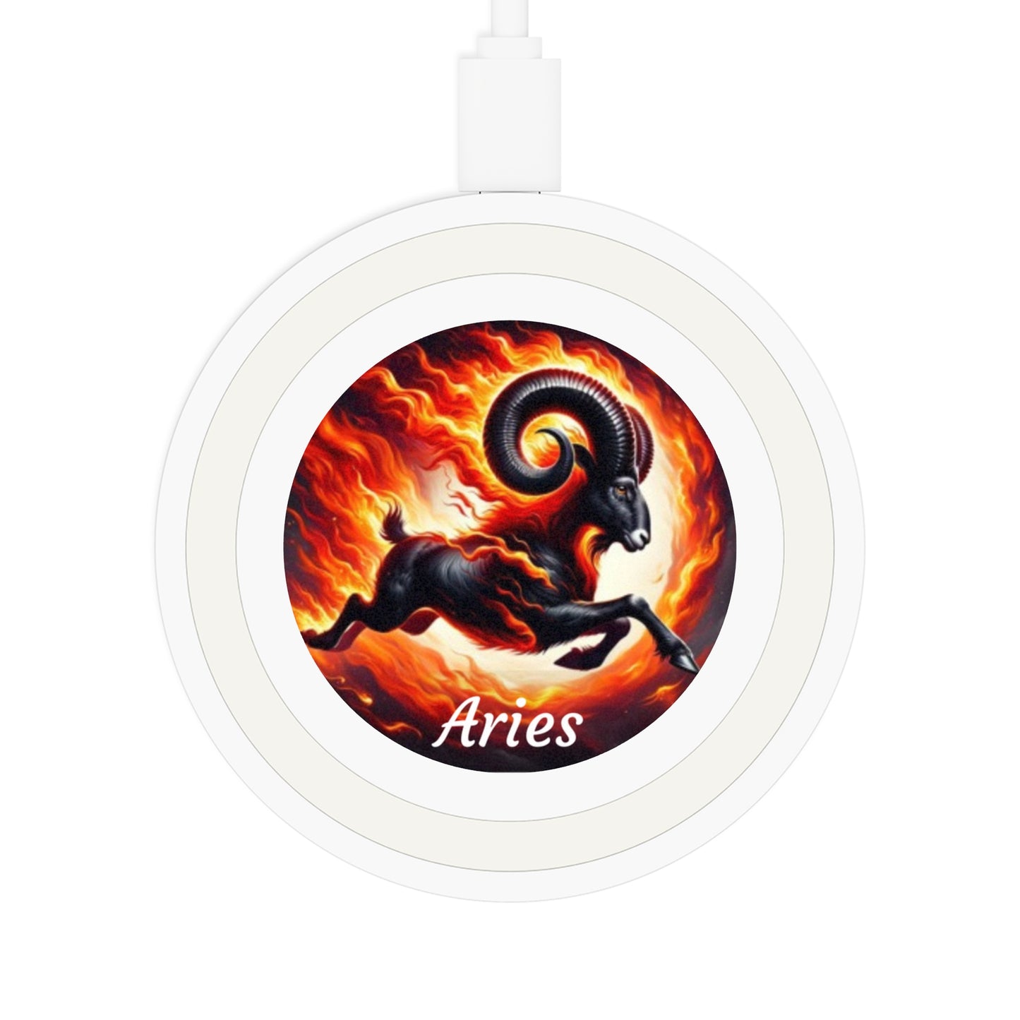 Aries Zodiac Sign Quake Wireless Charging Pad