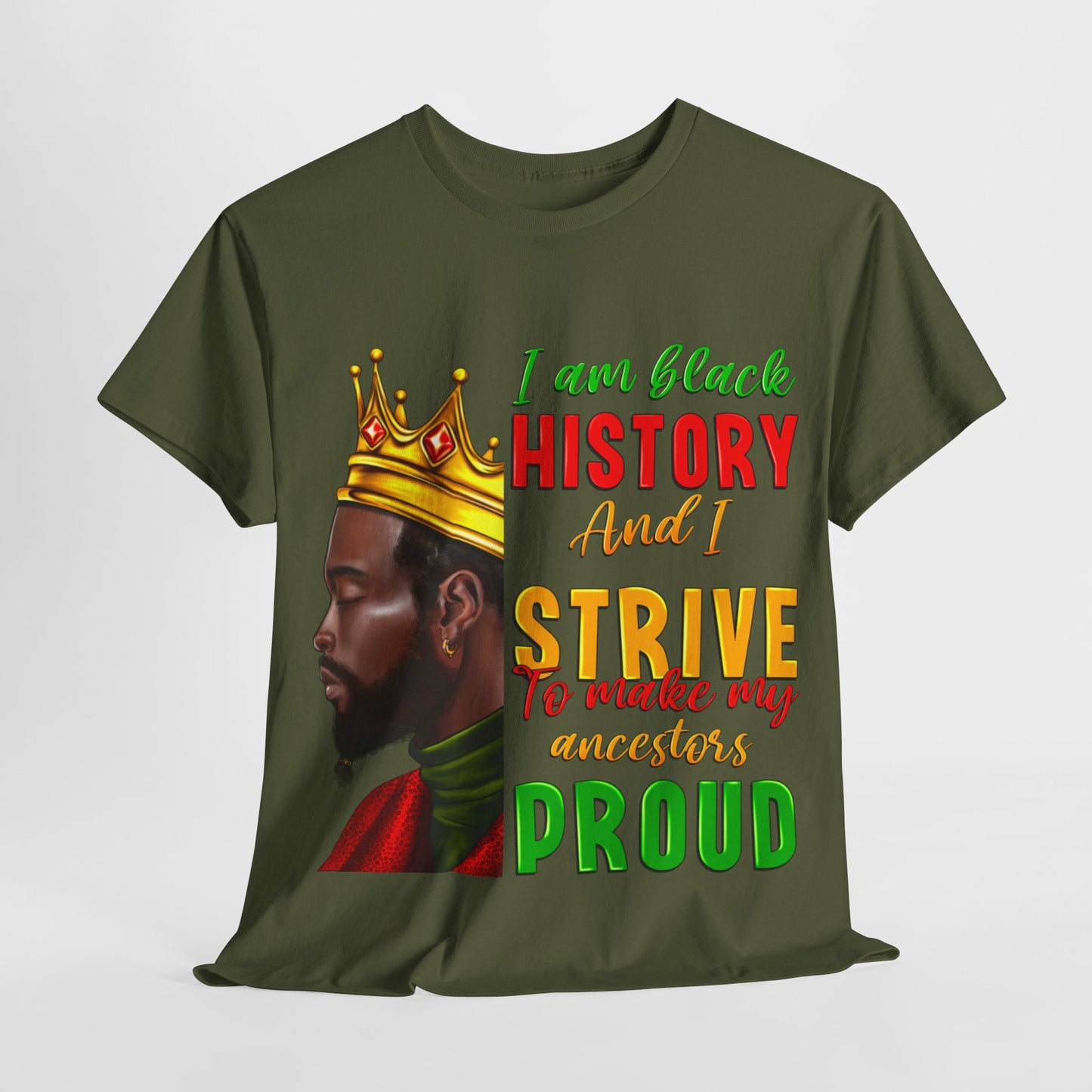 I Am Black History Male Unisex Heavy Cotton Tee