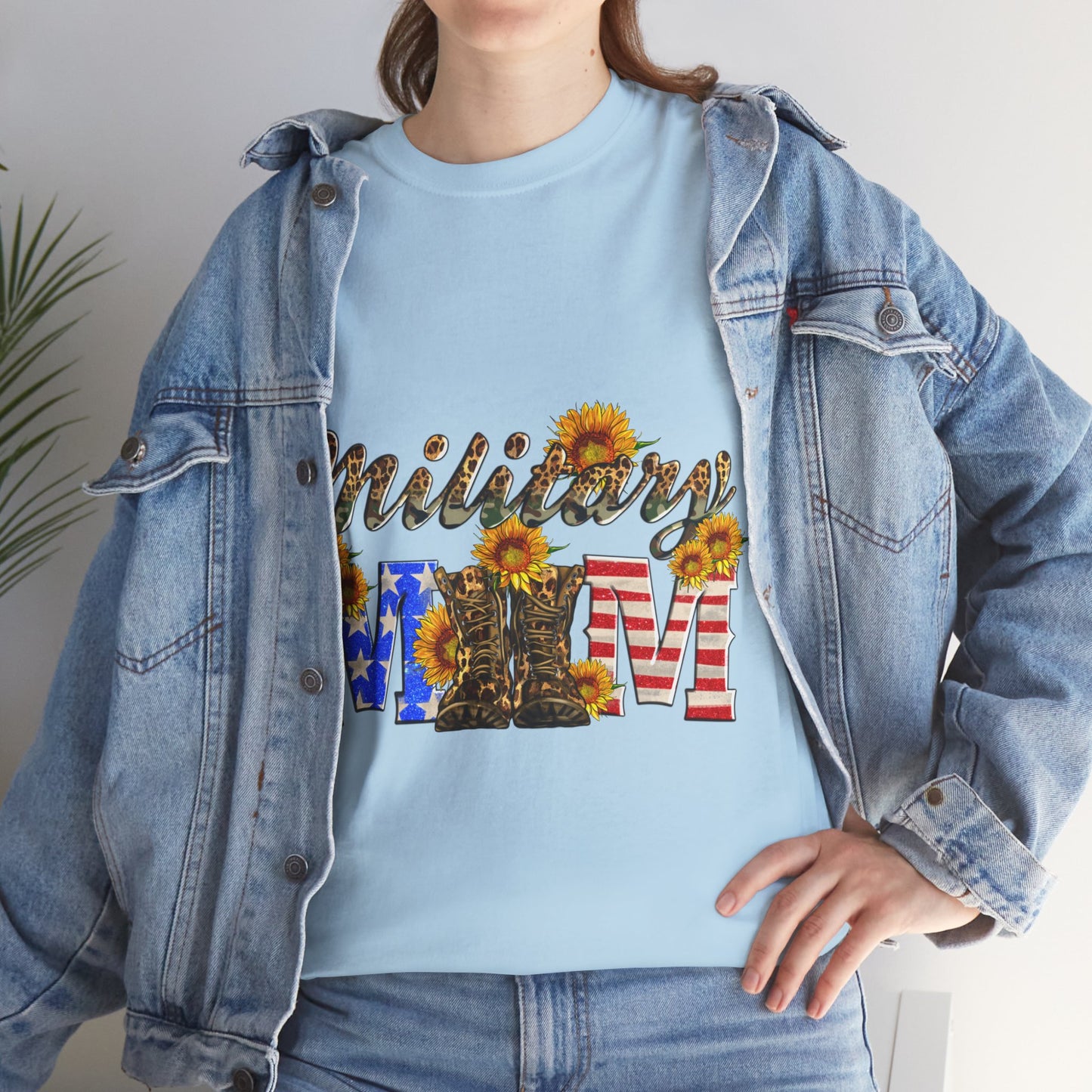 Military Mom Unisex Heavy Cotton Tee