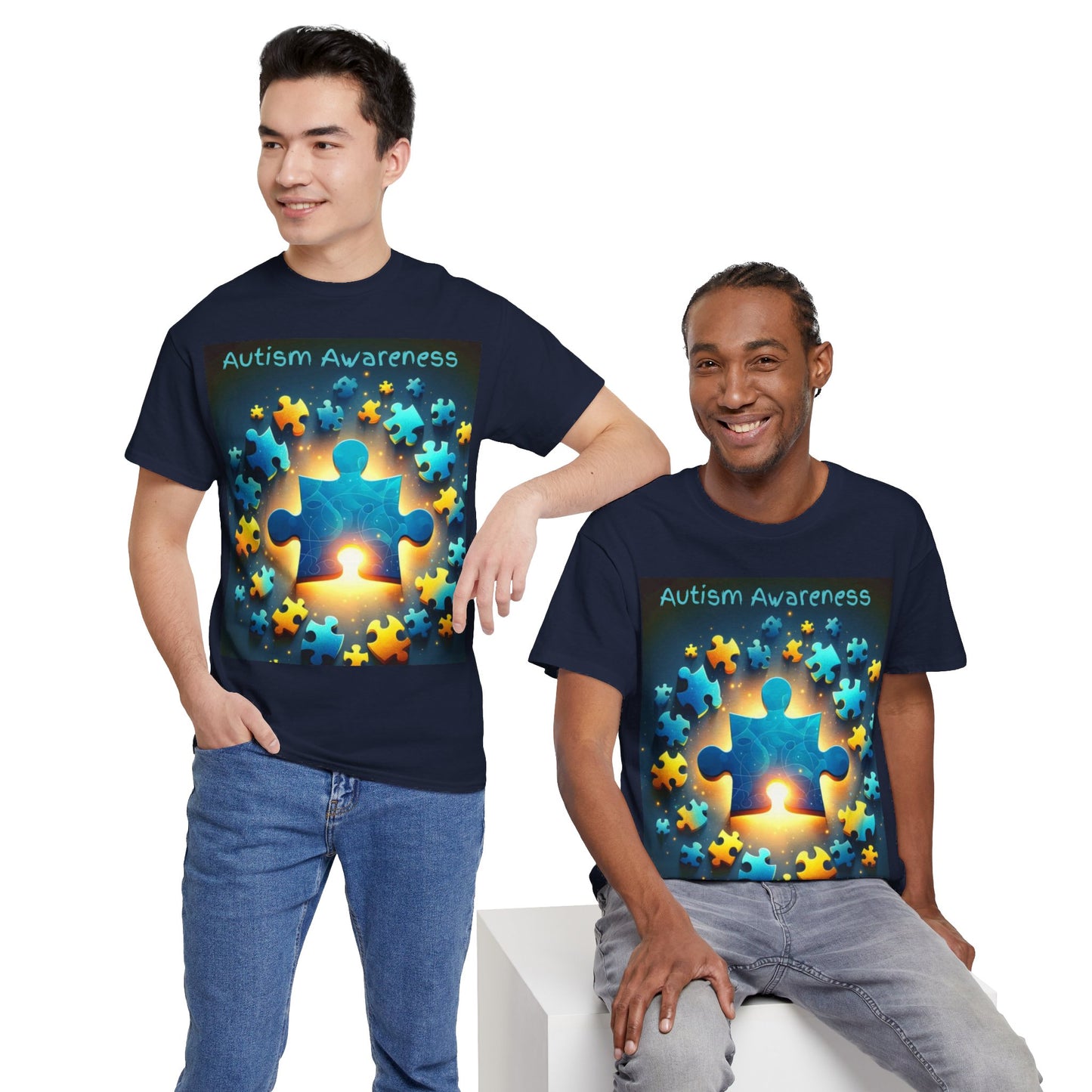 Autism Glow Unisex Heavy Cotton Tee