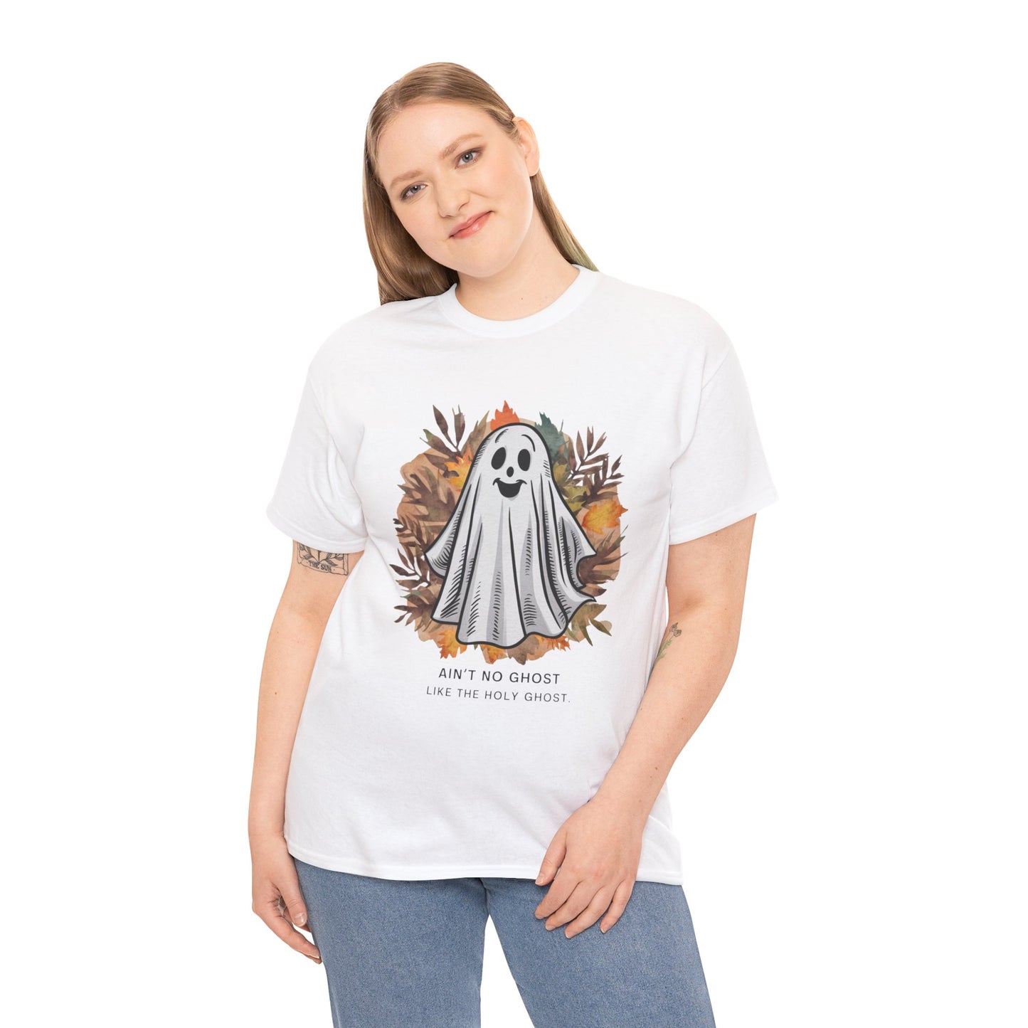 Holy Ghost Halloween Unisex Heavy Cotton Tee