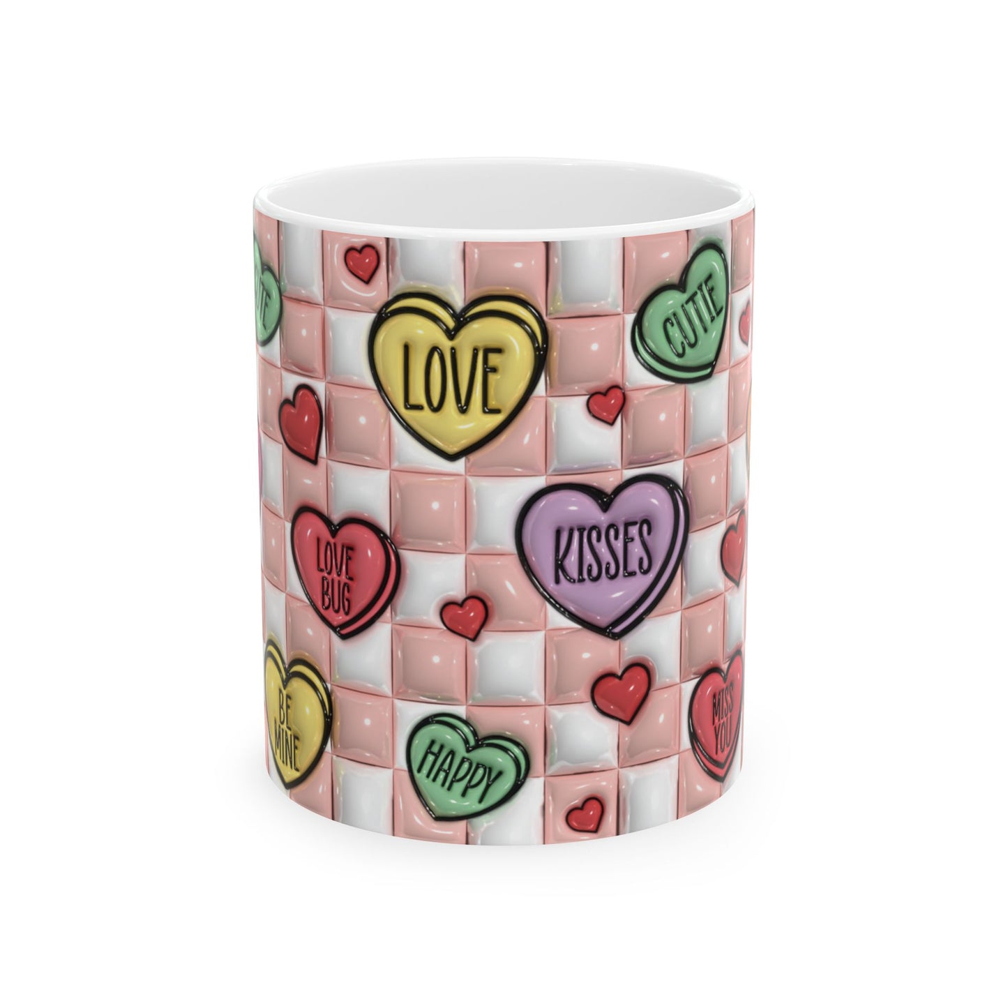 Hearts and Hugs Ceramic Mug, (11oz, 15oz)