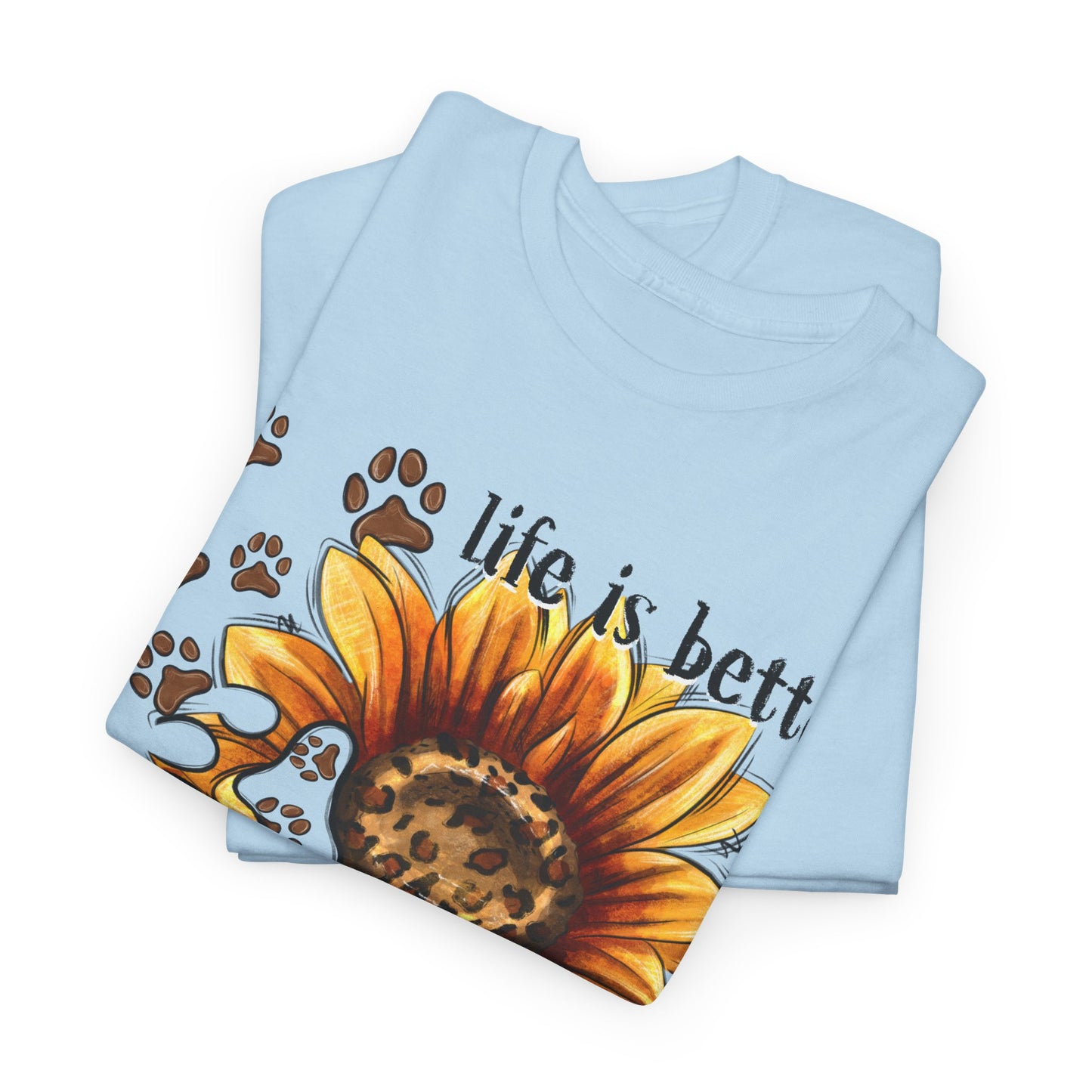 Life Is Better With Dogs Unisex Heavy Cotton Tee