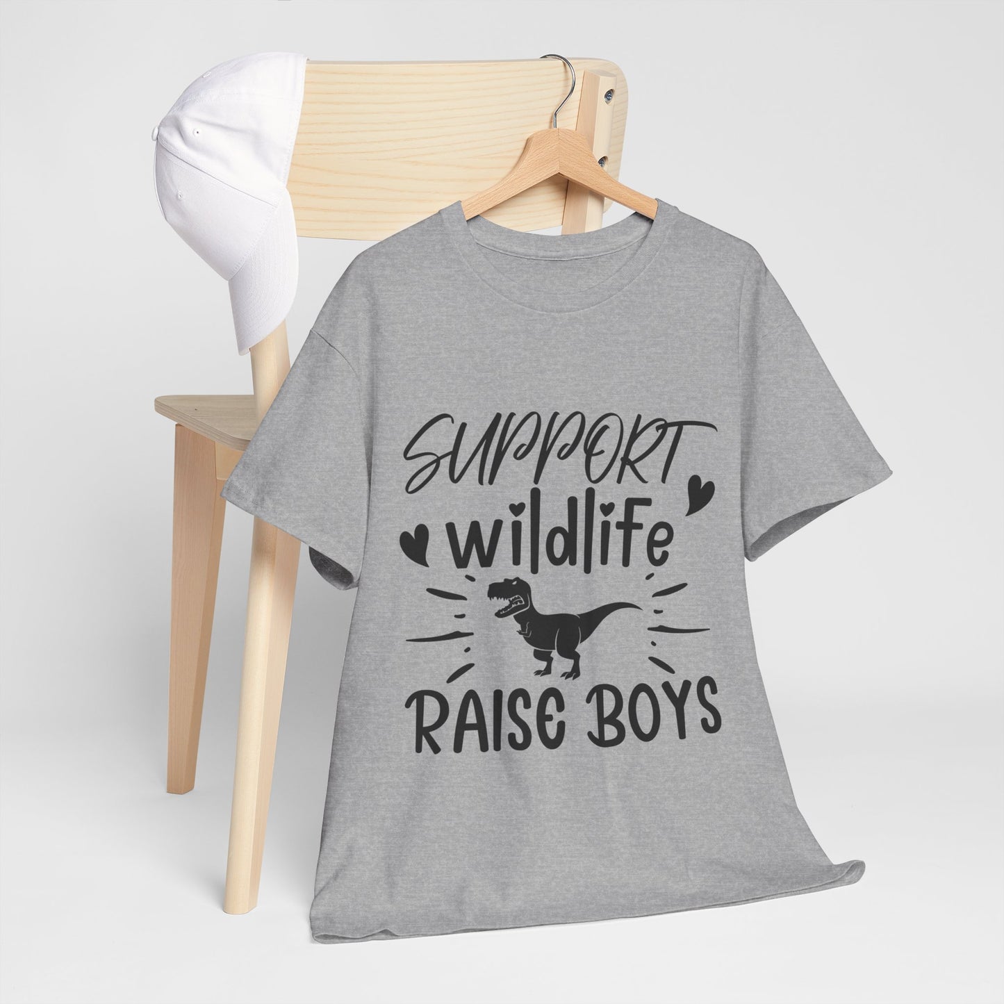 Support Wildlife Raise Boys Unisex Heavy Cotton Tee