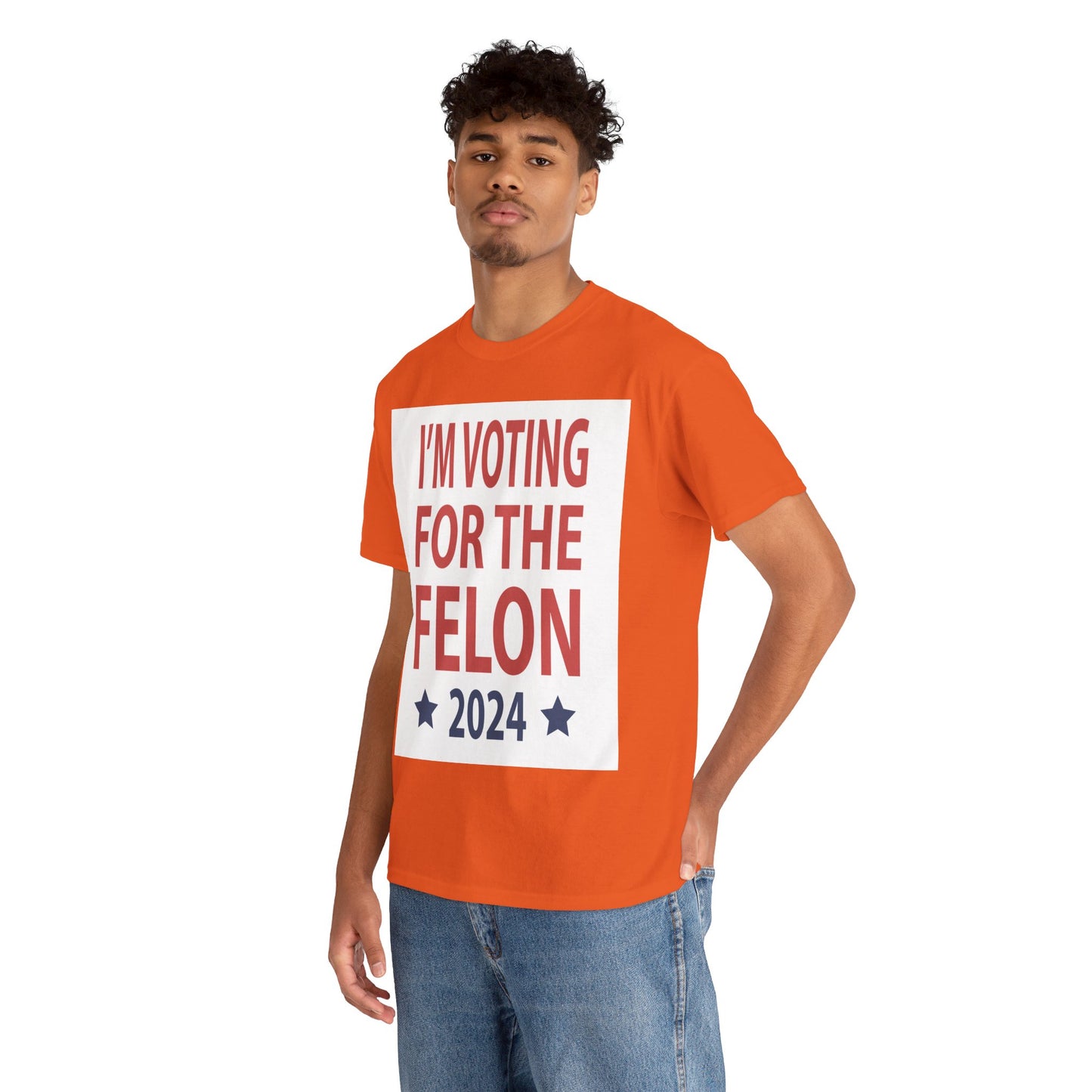 Voting For A Felon Unisex Heavy Cotton Tee