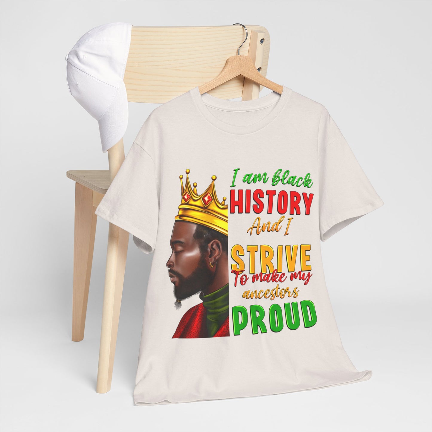 I Am Black History Male Unisex Heavy Cotton Tee