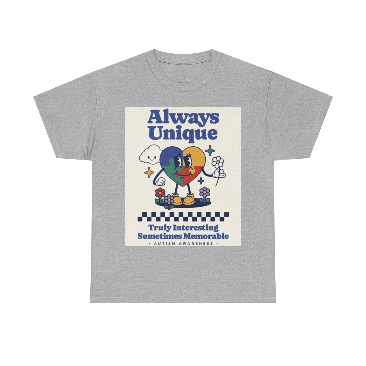 Always Unique Autism Awareness Unisex Heavy Cotton Tee