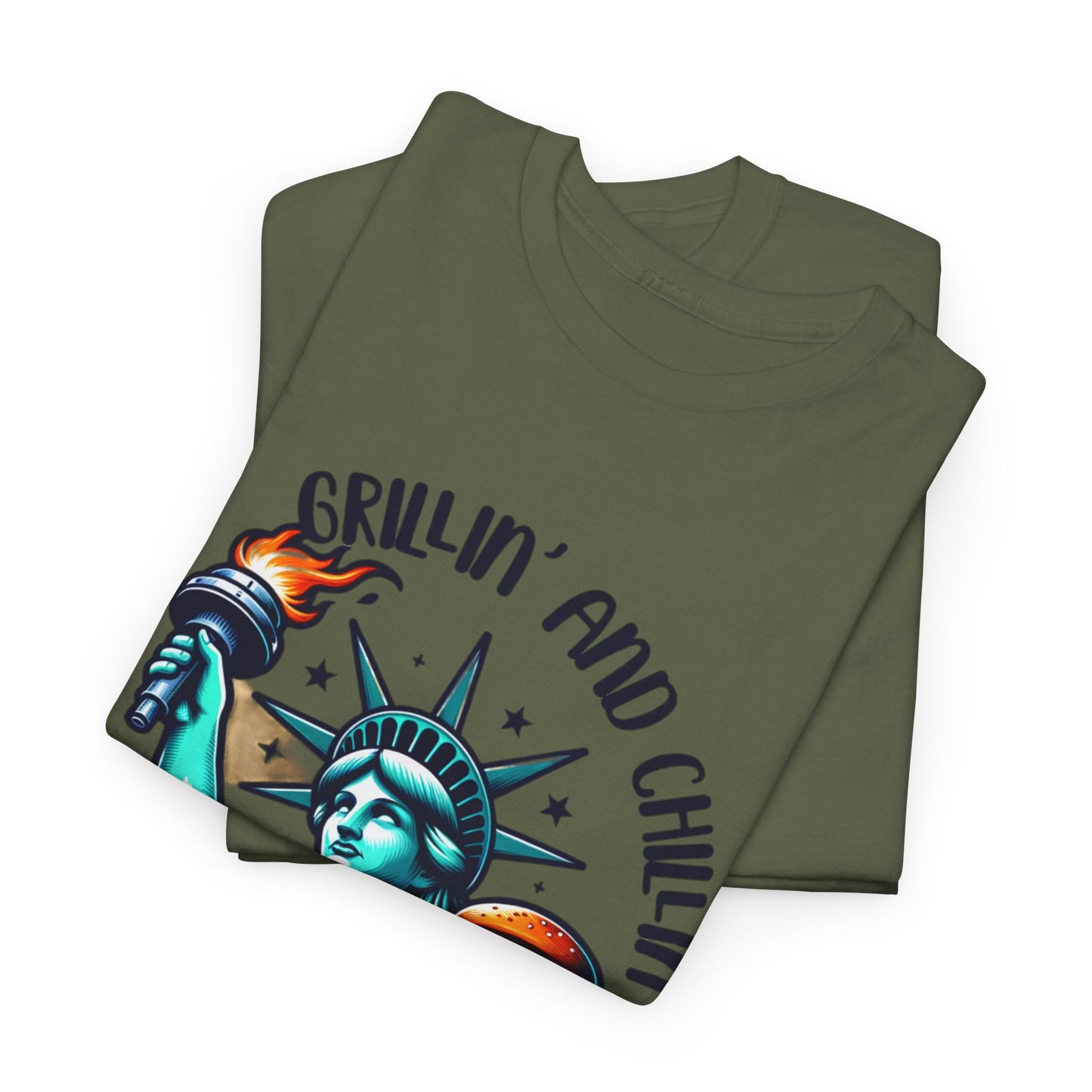 Grillin' Unisex Heavy Cotton Tee