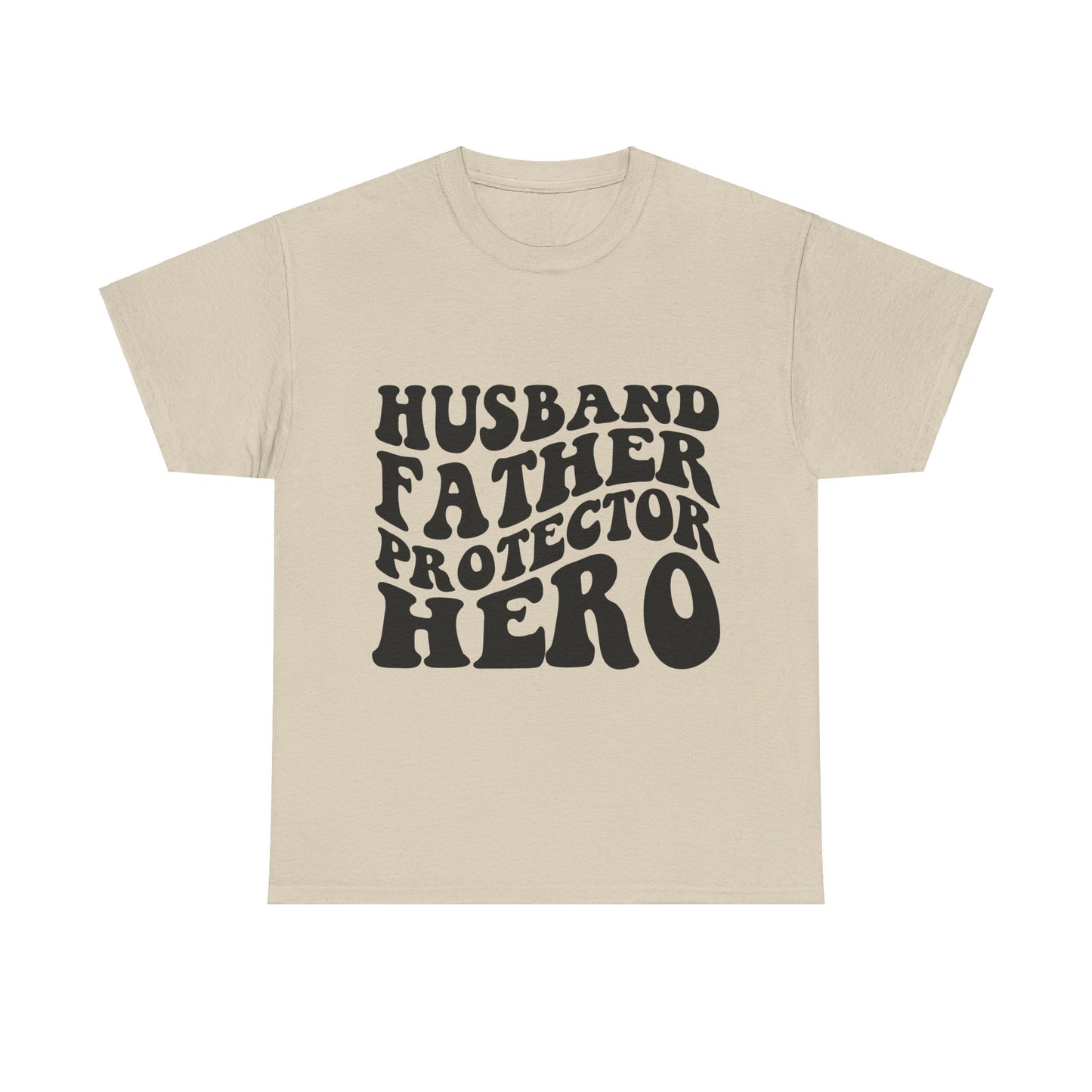 Husband Father Protector Hero Unisex Heavy Cotton Tee