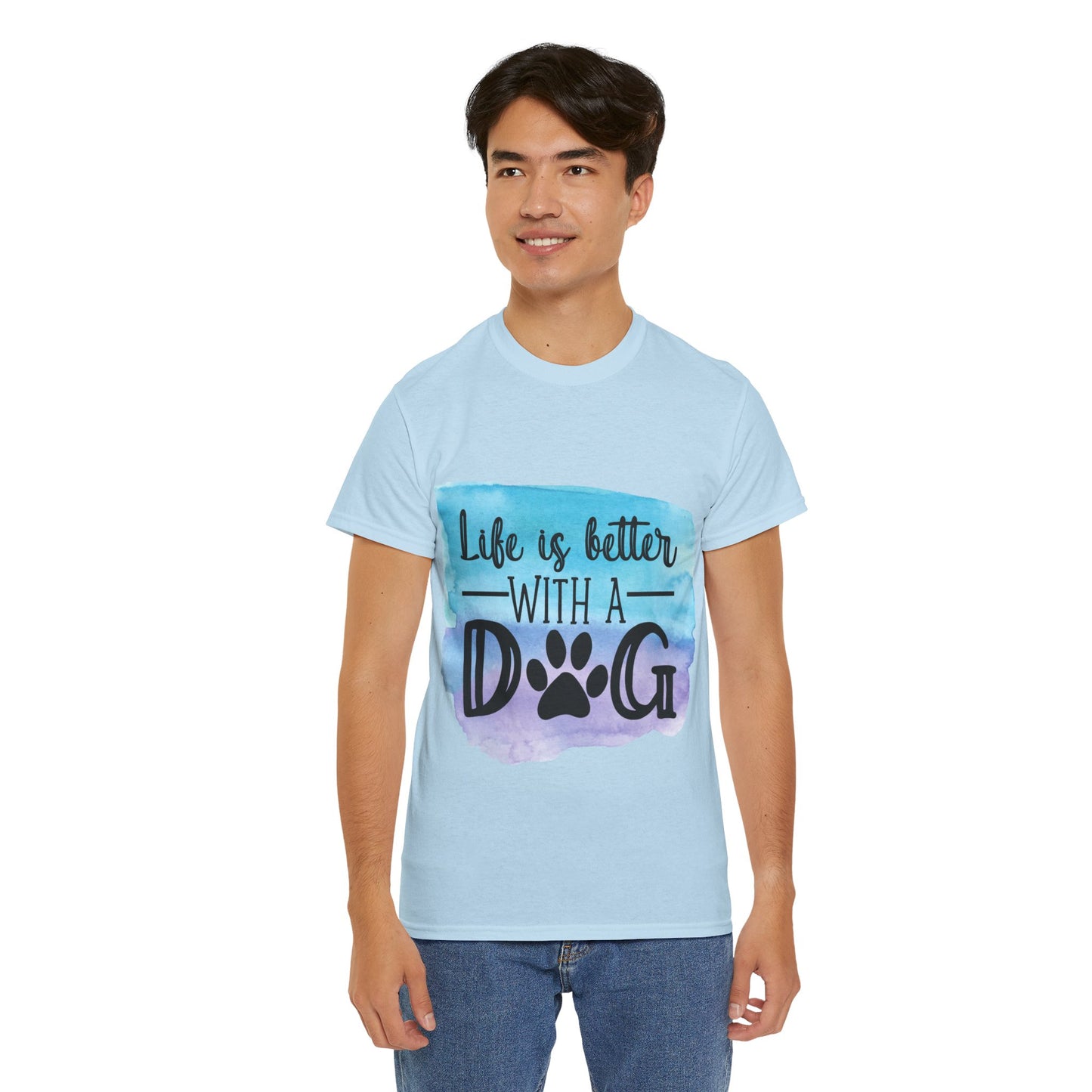 Life Is Better With A Dog Unisex Heavy Cotton Tee