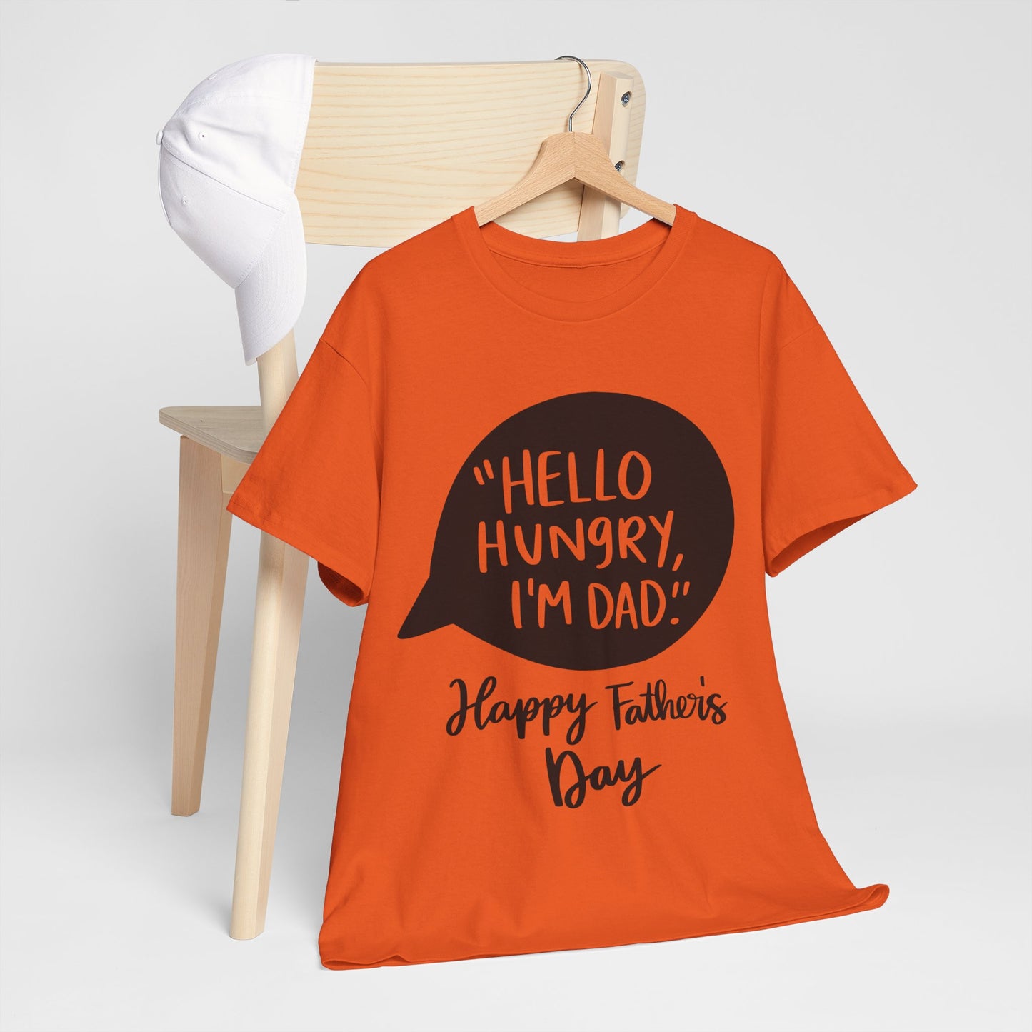 Hello Hungry I'm Dad Unisex Heavy Cotton Tee