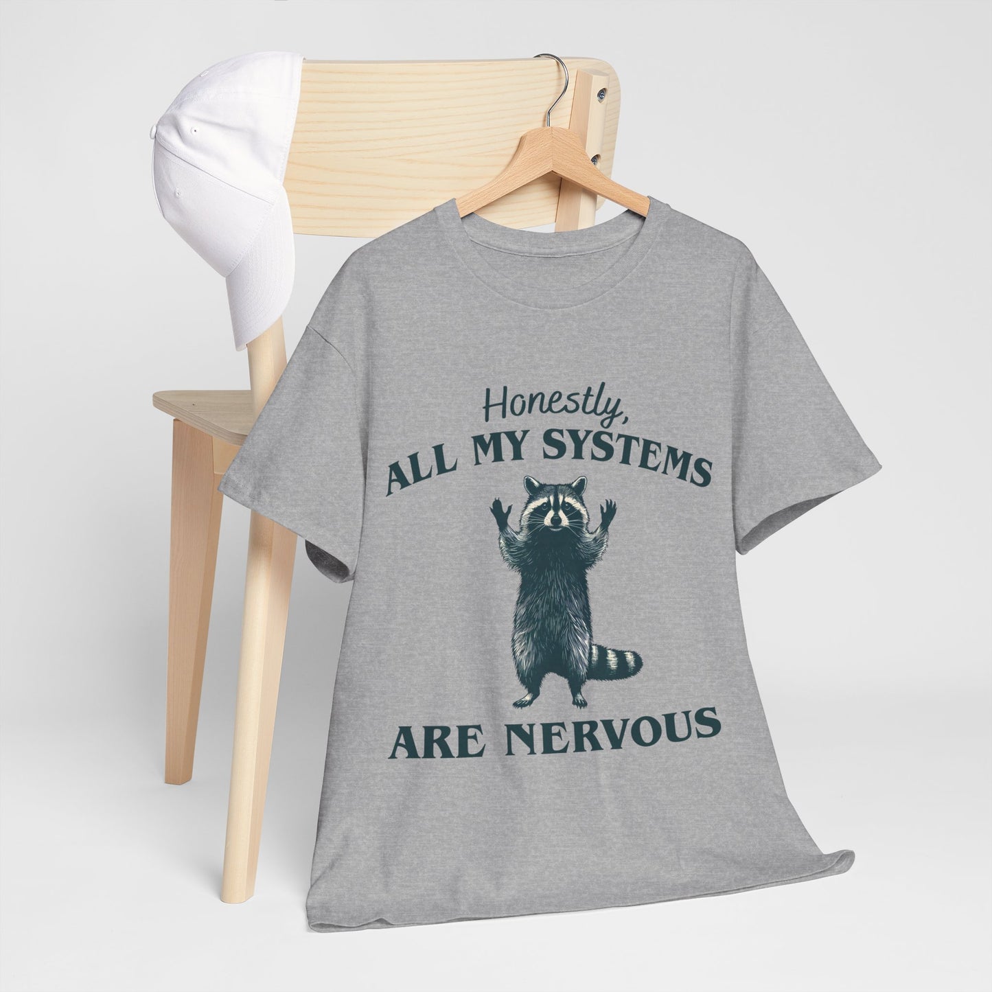 Nervous Racoon Unisex Heavy Cotton Tee