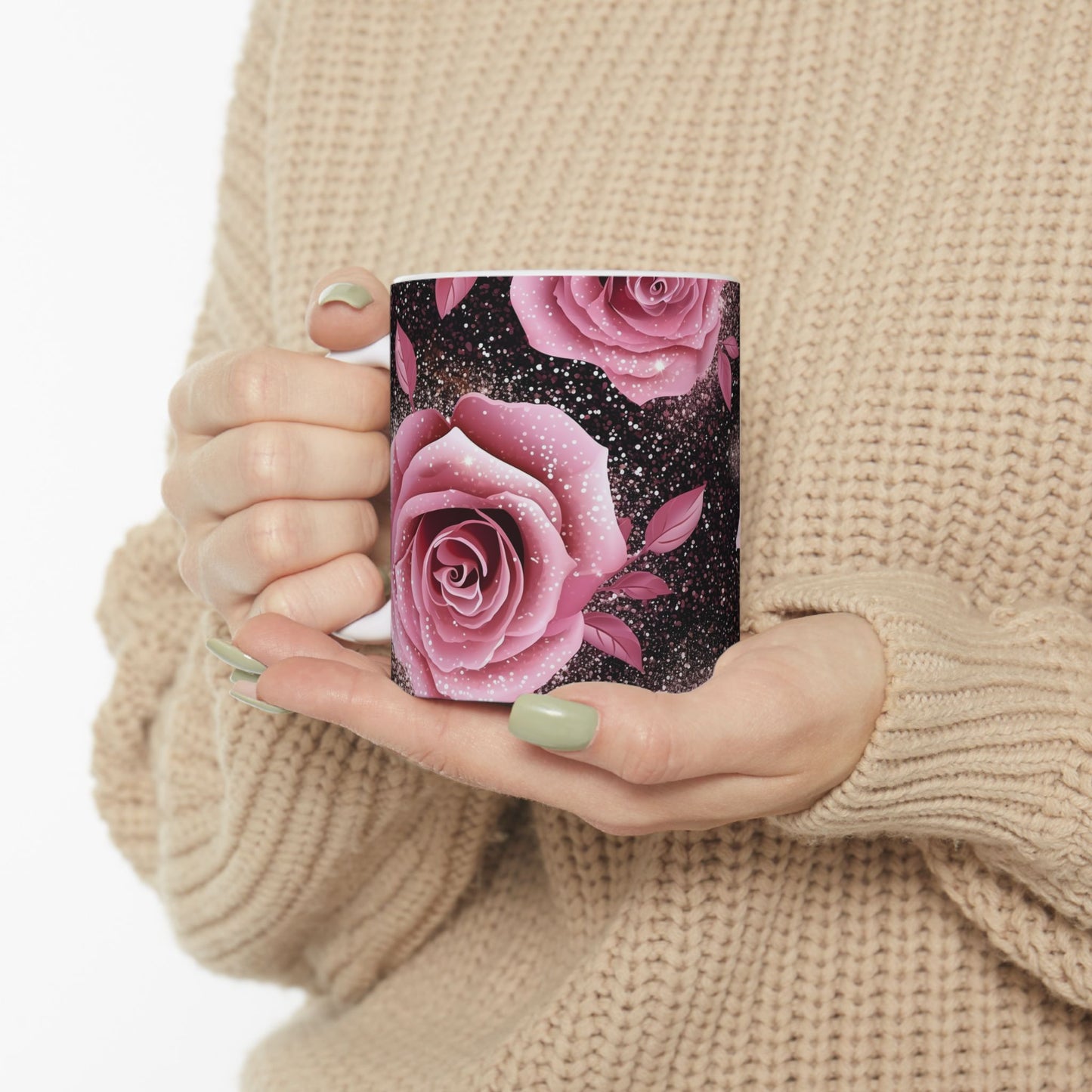 Coquette Rose Mug Ceramic Mug, (11oz, 15oz)