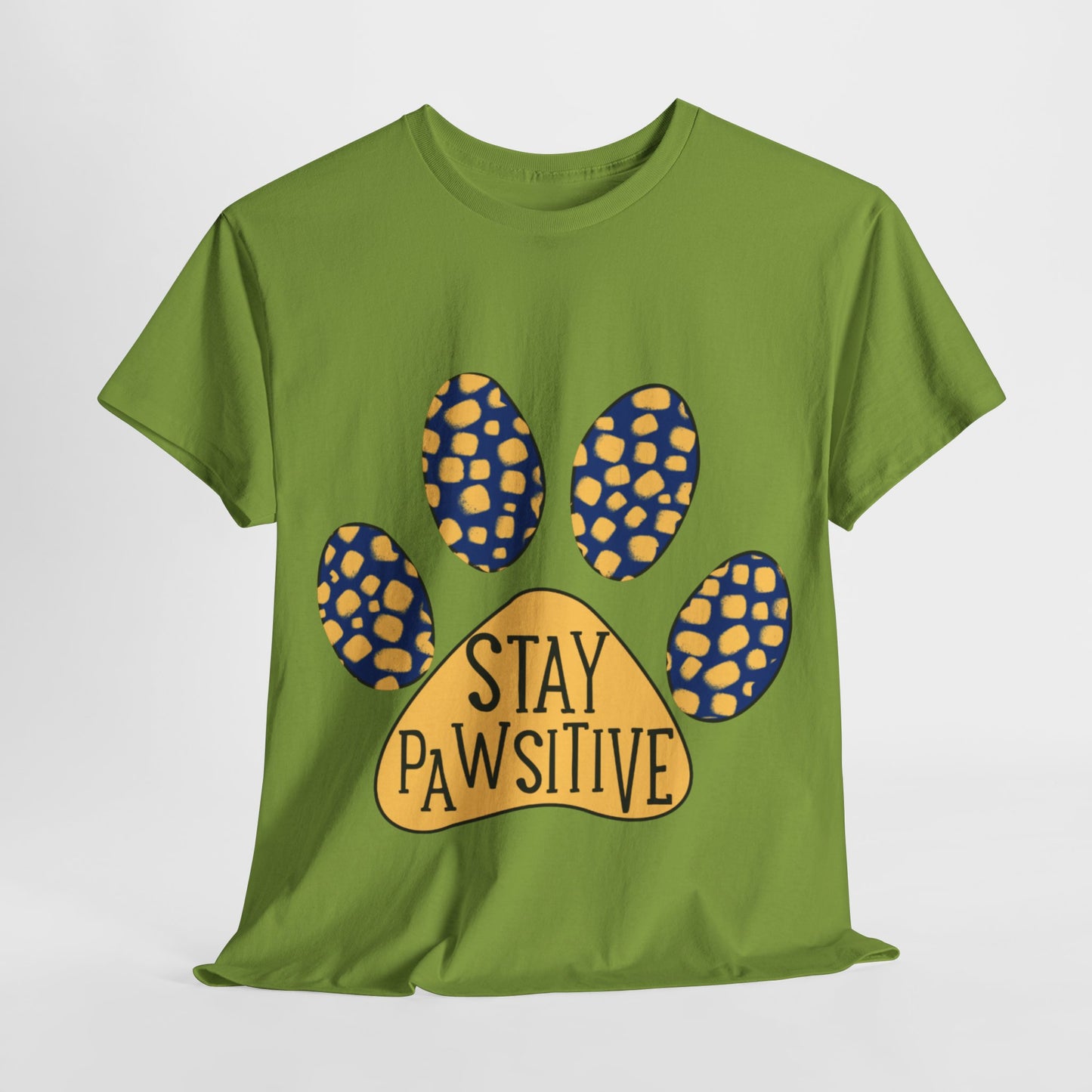 Stay Pawsitive Unisex Heavy Cotton Tee