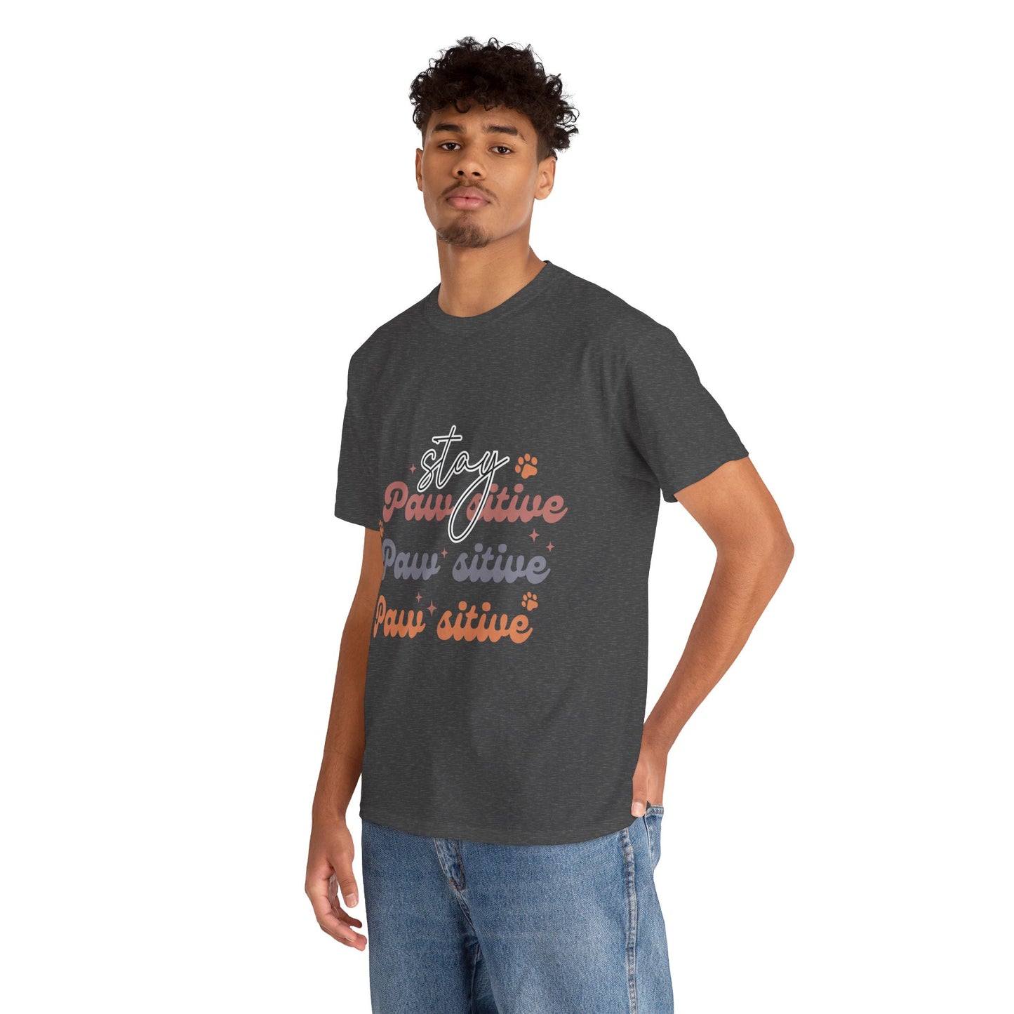 Stay Paw Sitive Unisex Heavy Cotton Tee