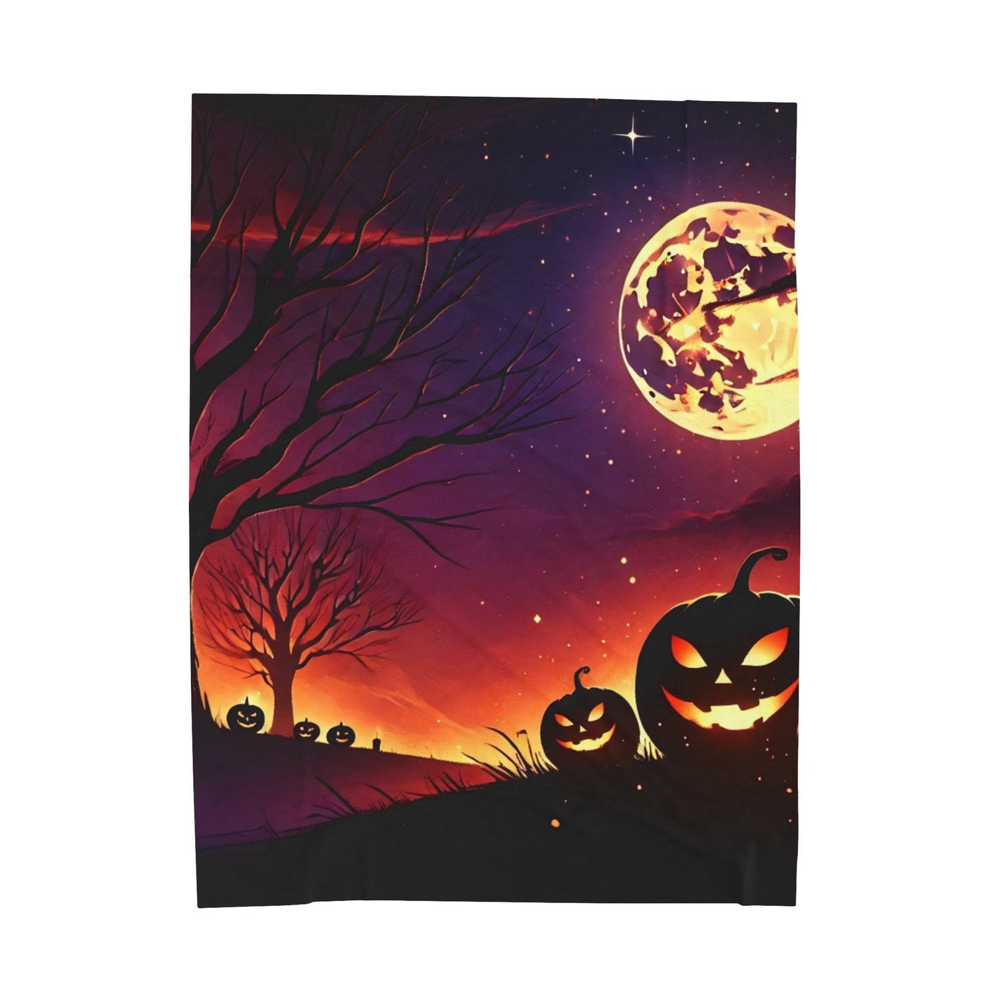 Halloween Night Velveteen Plush Blanket