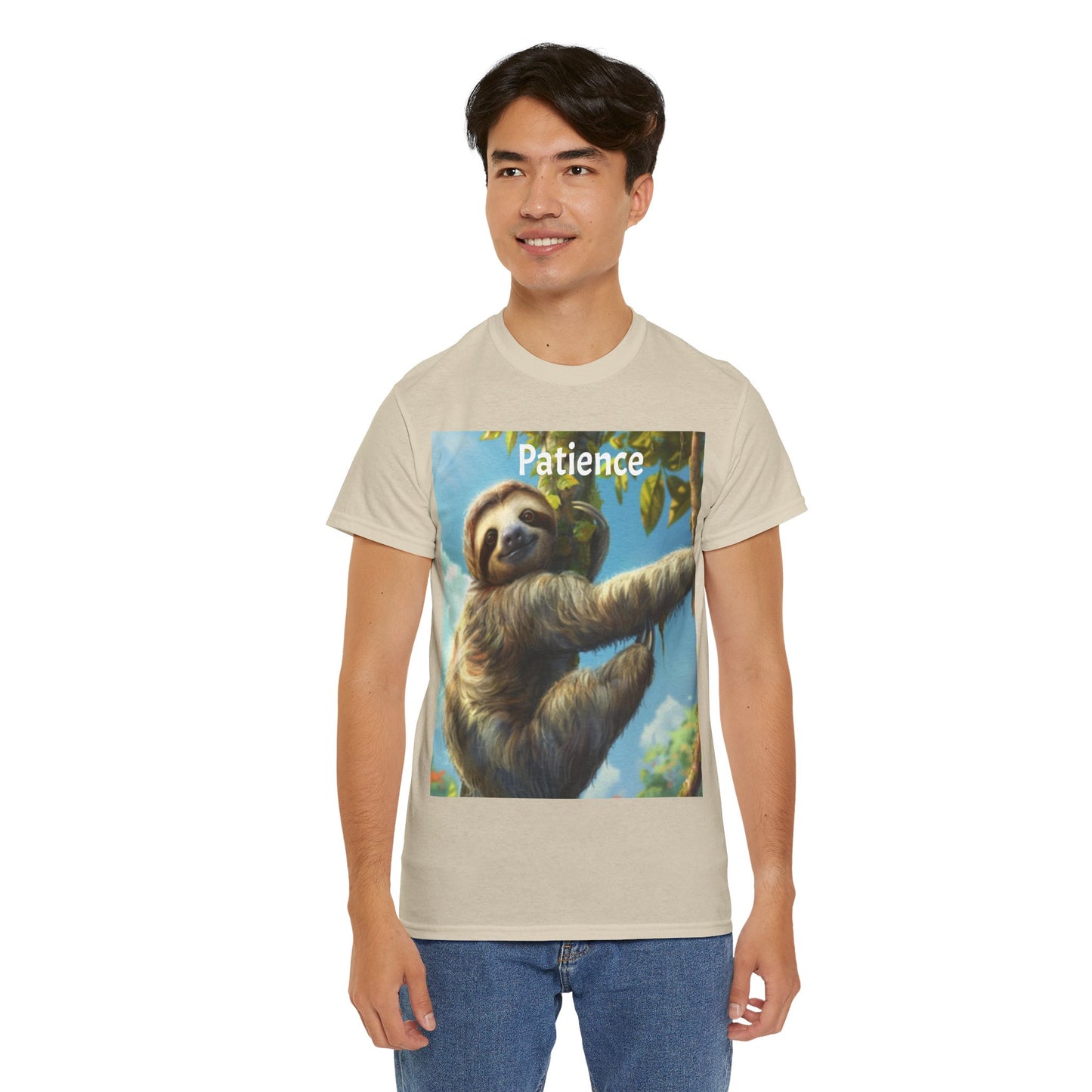 Sloth Patience Unisex Heavy Cotton Tee