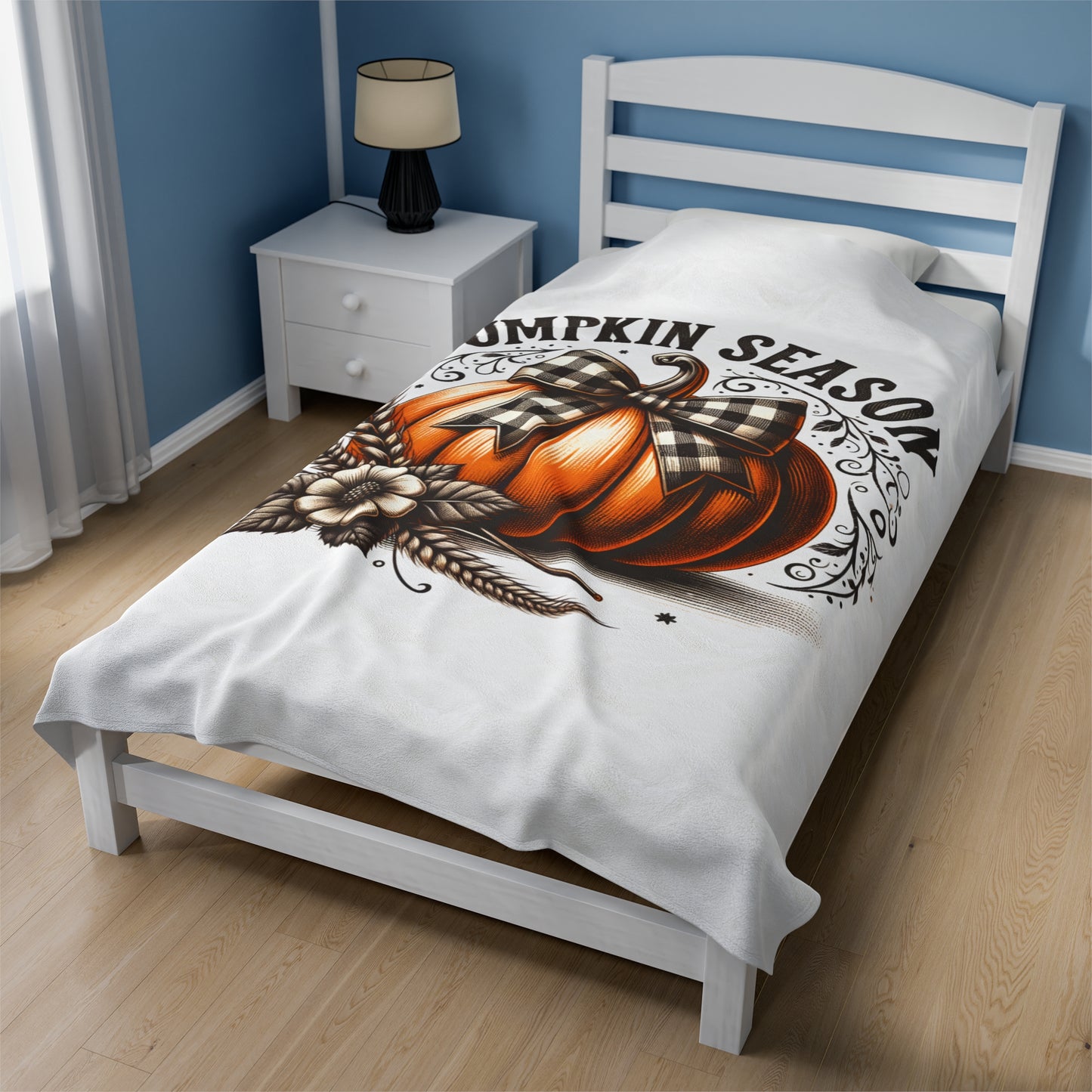 Pumpkin Season Velveteen Plush Blanket