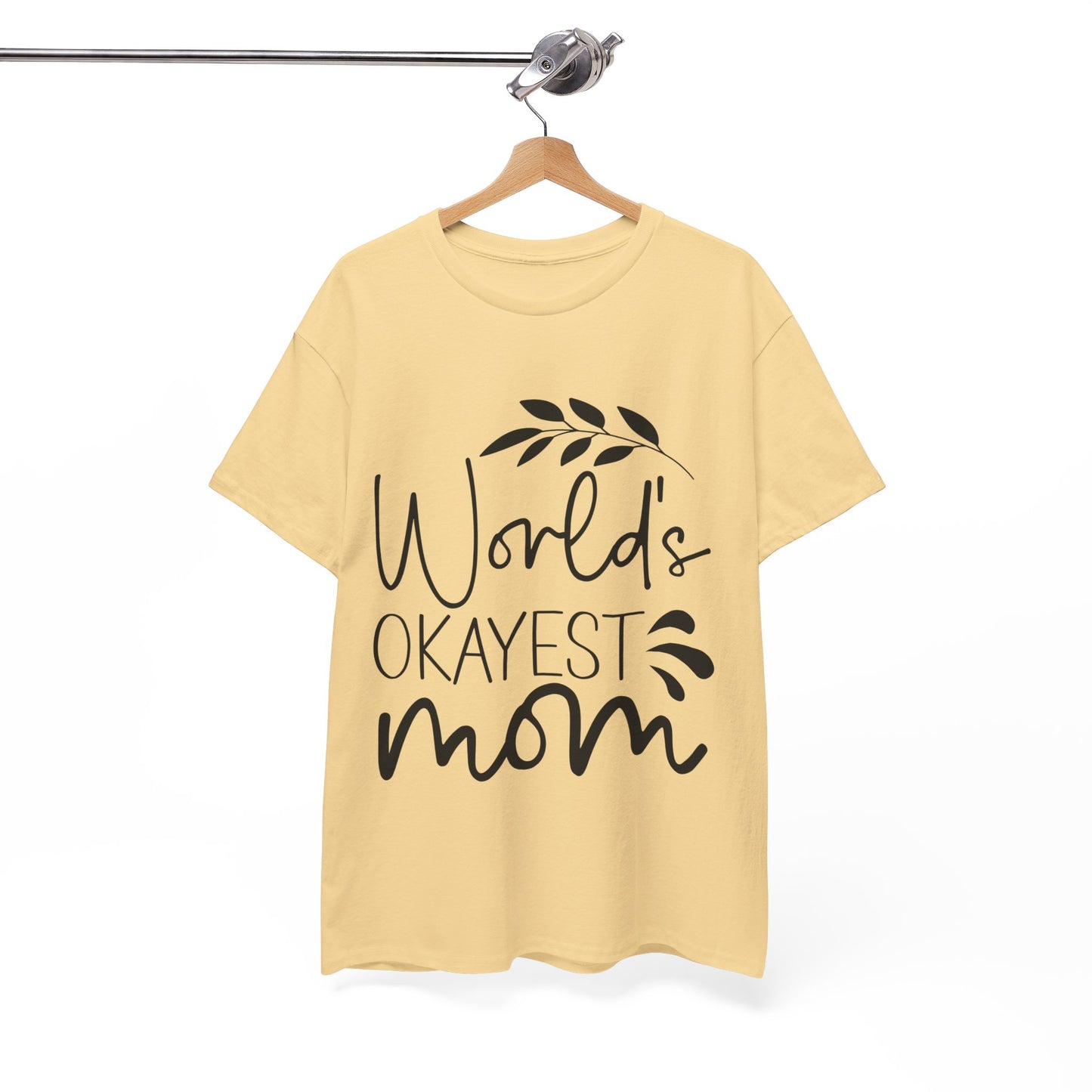 World's Okayest Mom Unisex Heavy Cotton Tee