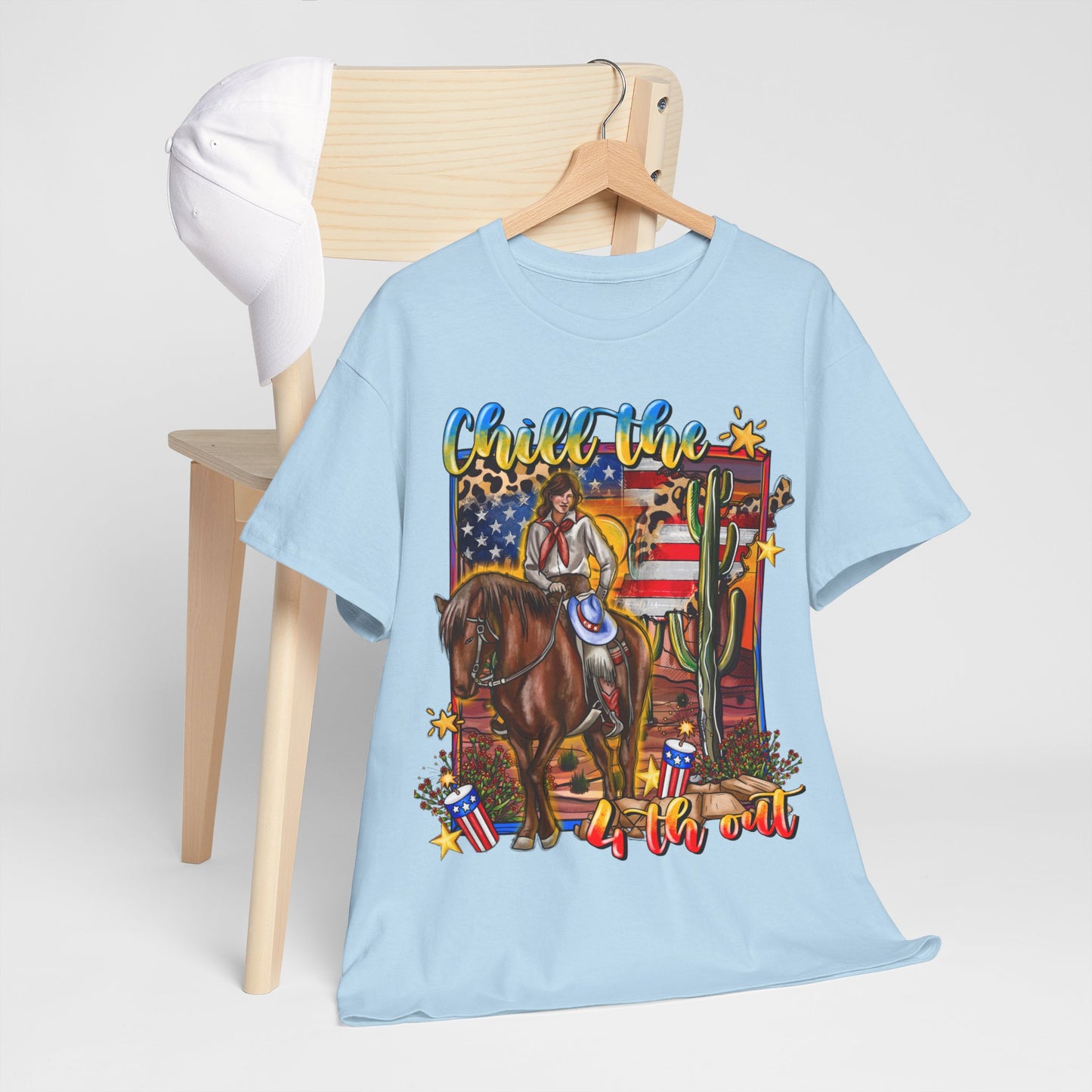 Cowgirl 4th of July Unisex Heavy Cotton Tee